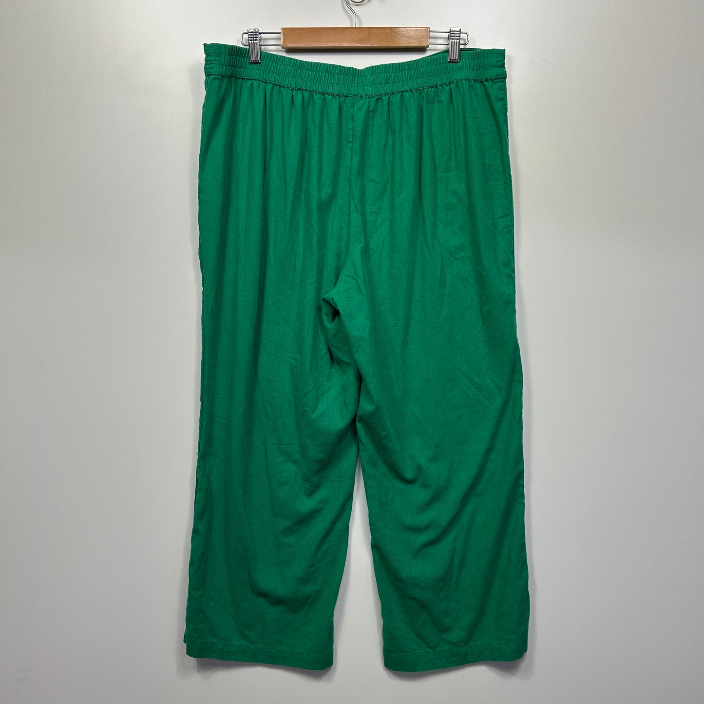 Millers Linen Blend Pants Size 18 Green Pockets