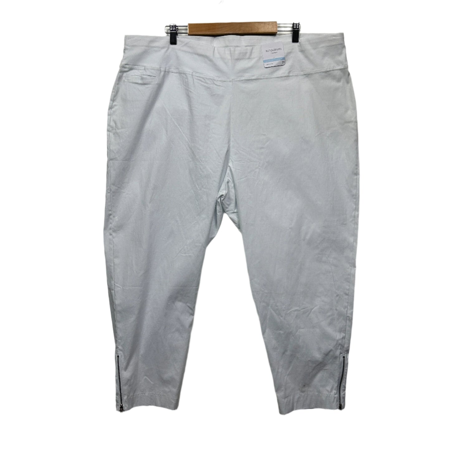 Autograph Pants Size 26 White Cropped Viscose Blend New
