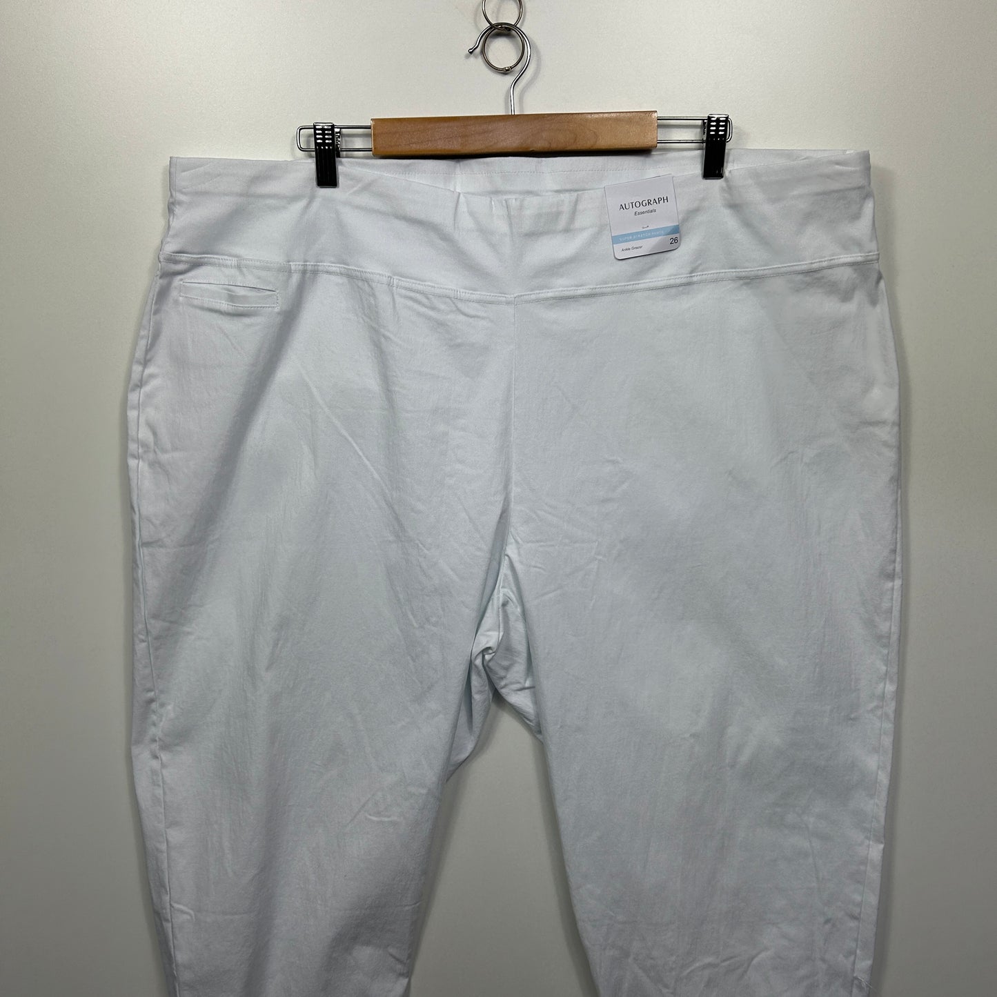Autograph Pants Size 26 White Cropped Viscose Blend New