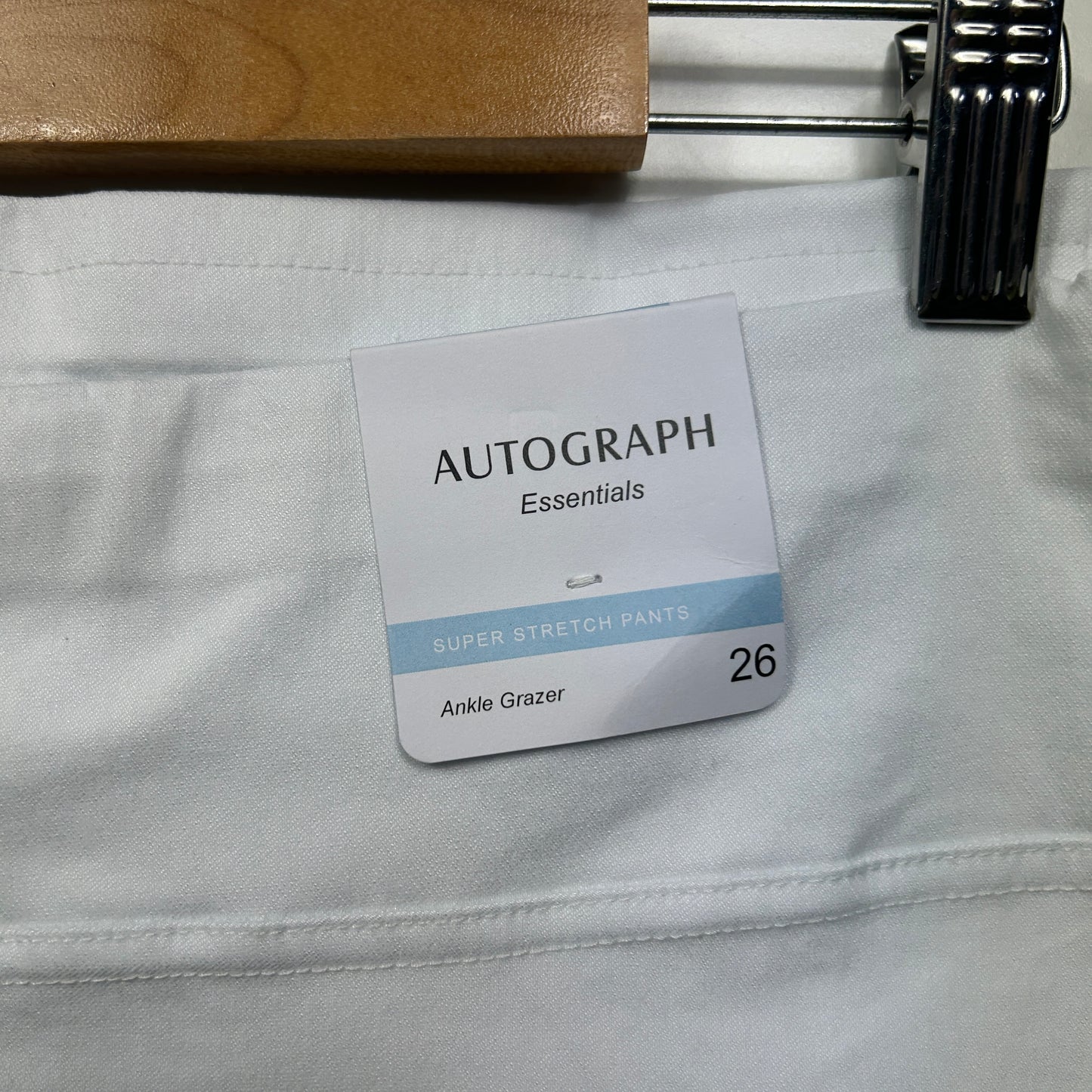 Autograph Pants Size 26 White Cropped Viscose Blend New