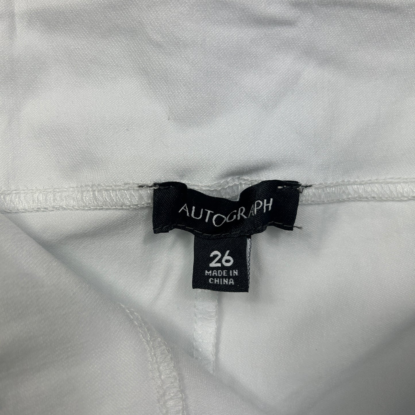 Autograph Pants Size 26 White Cropped Viscose Blend New