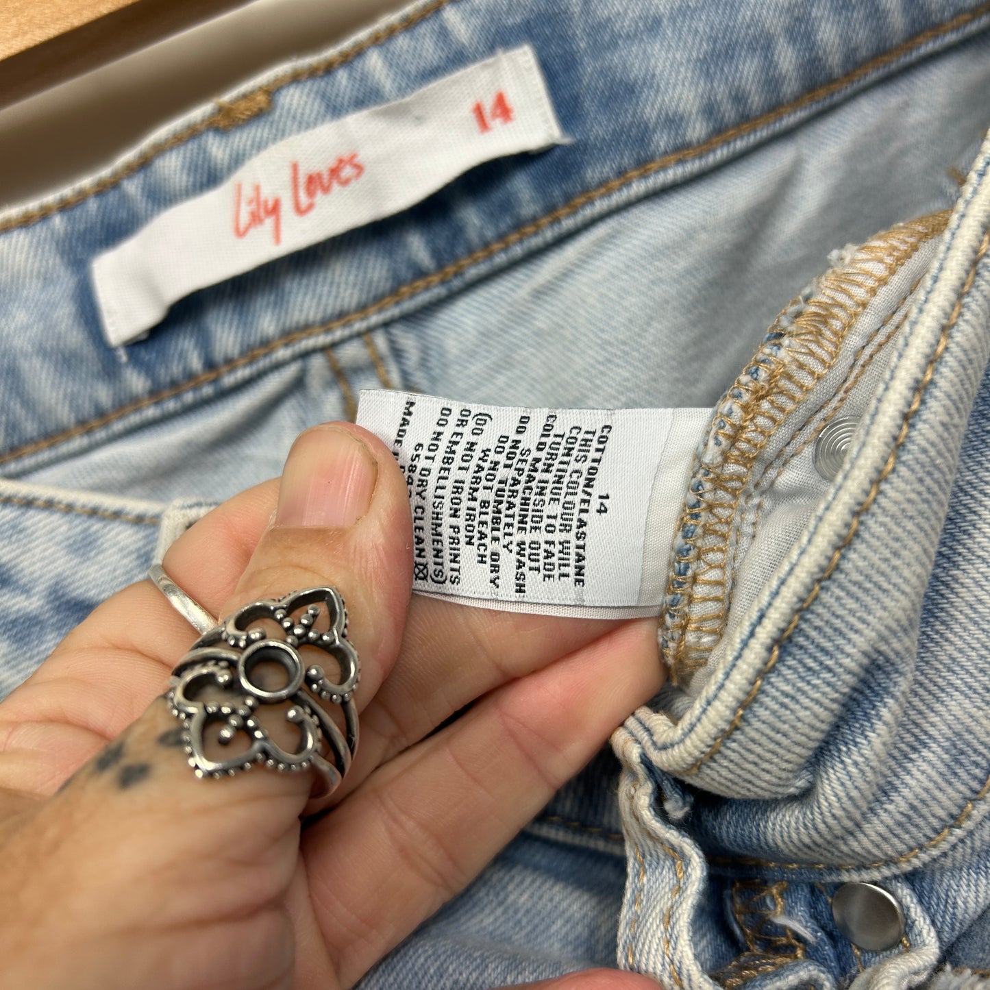 Lily Loves Jeans Size 14 Blue Bootcut Denim Pockets