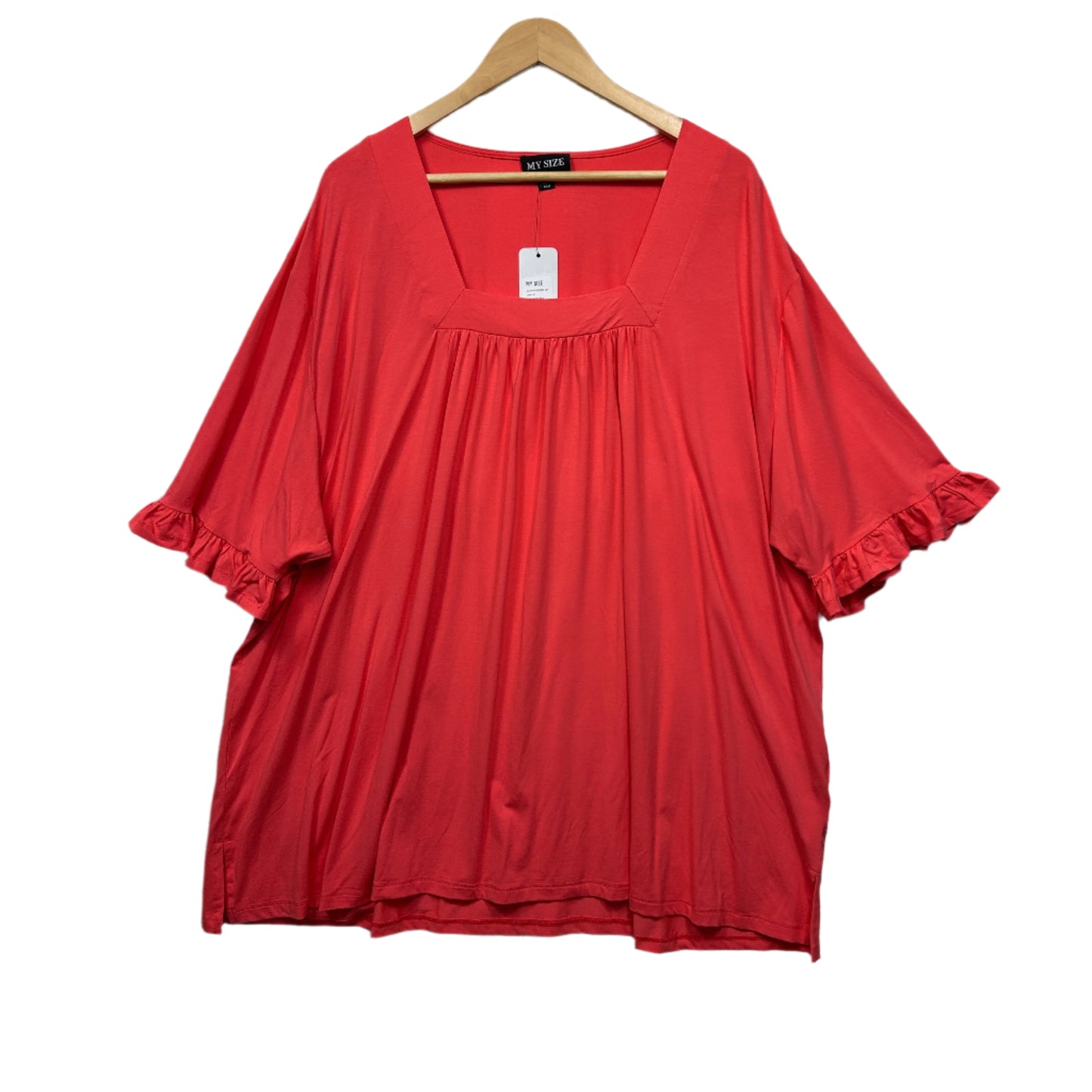 My Size Top Size 22 24 26 XL Coral Short SLeeve New