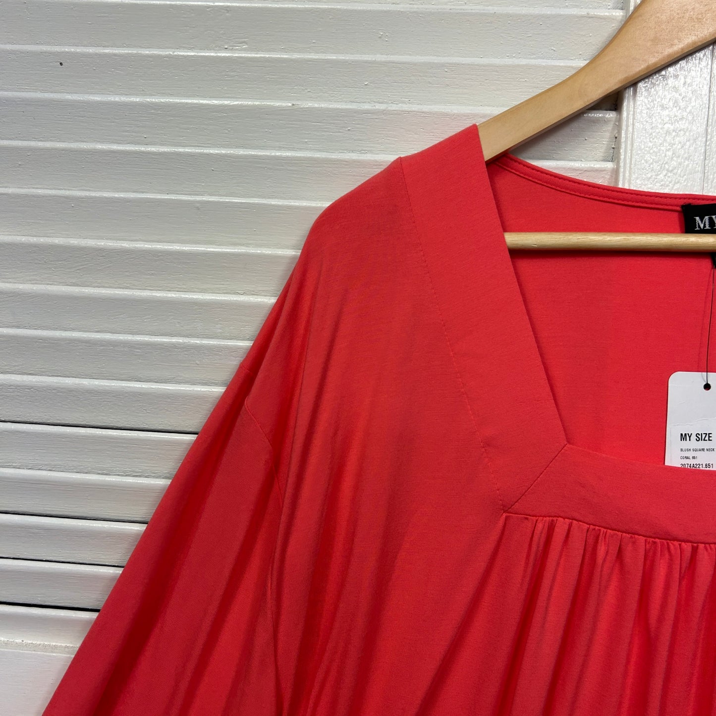 My Size Top Size 22 24 26 XL Coral Short SLeeve New