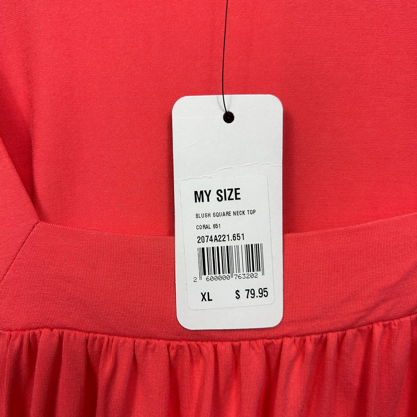 My Size Top Size 22 24 26 XL Coral Short SLeeve New
