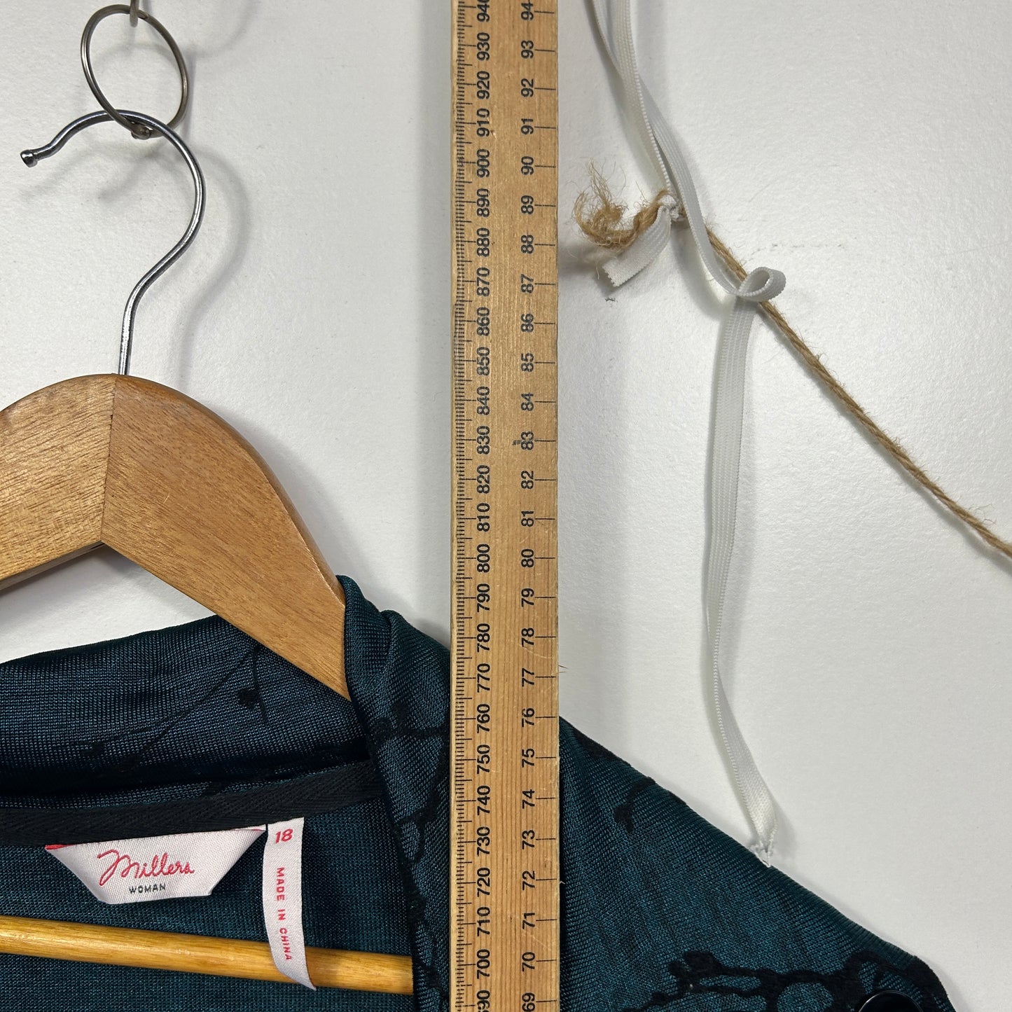 Millers Teal Black Floral Top - Size 18