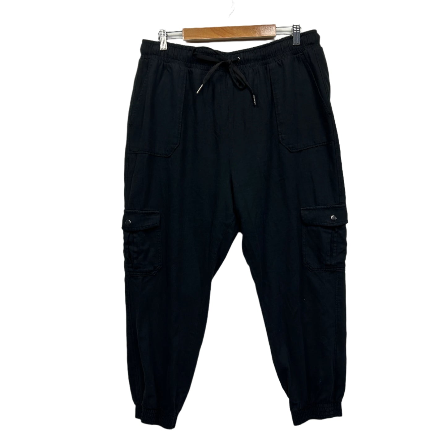 Target Jogger Pants Size 16 Black Pockets Cotton Drawstring