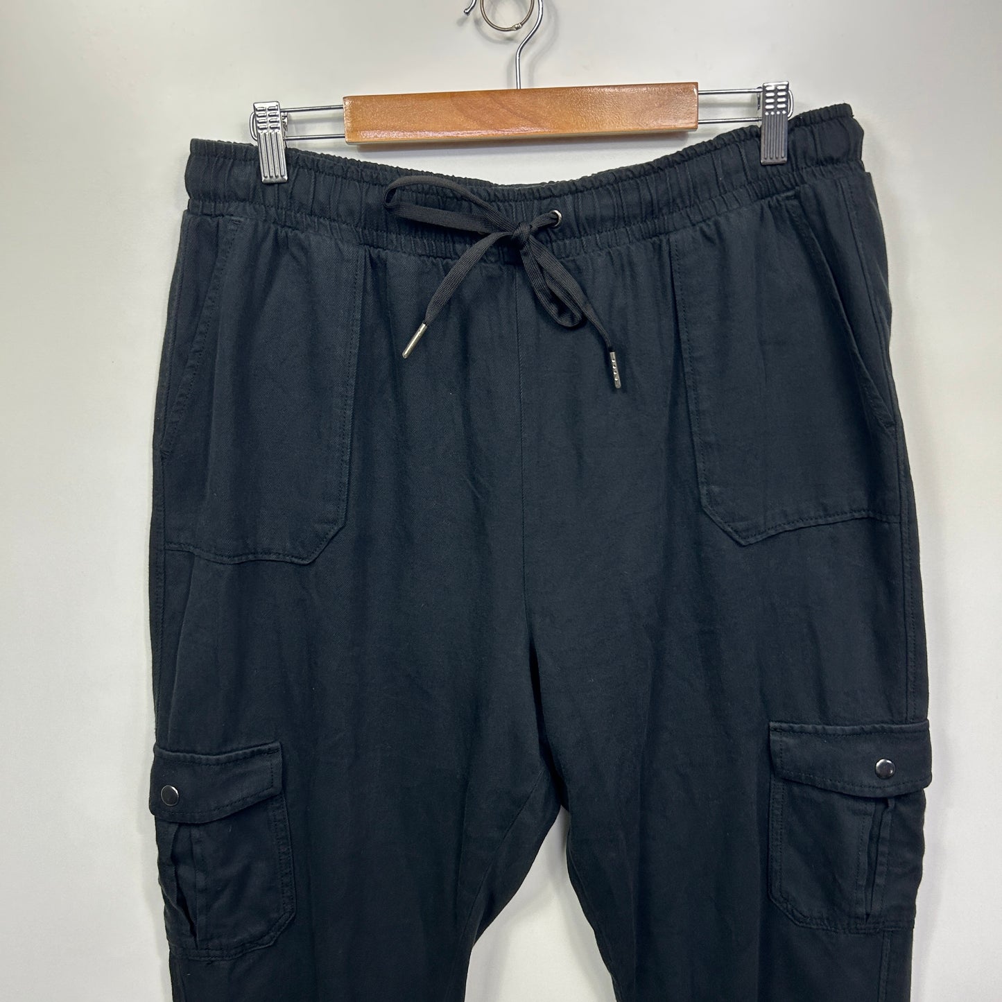 Target Jogger Pants Size 16 Black Pockets Cotton Drawstring