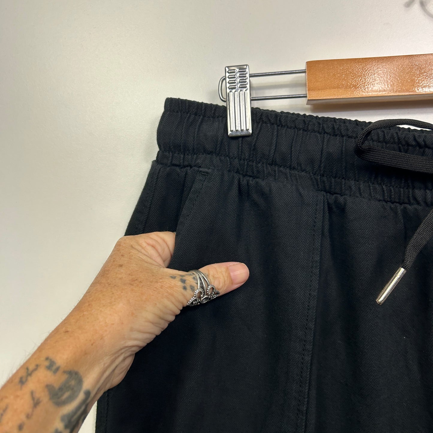 Target Jogger Pants Size 16 Black Pockets Cotton Drawstring