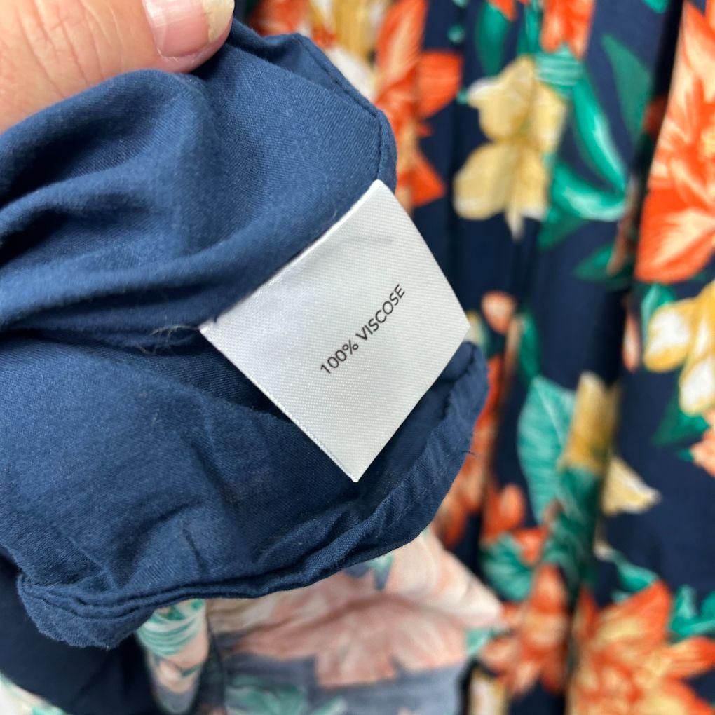 Autograph Navy Floral Dress - Size 24