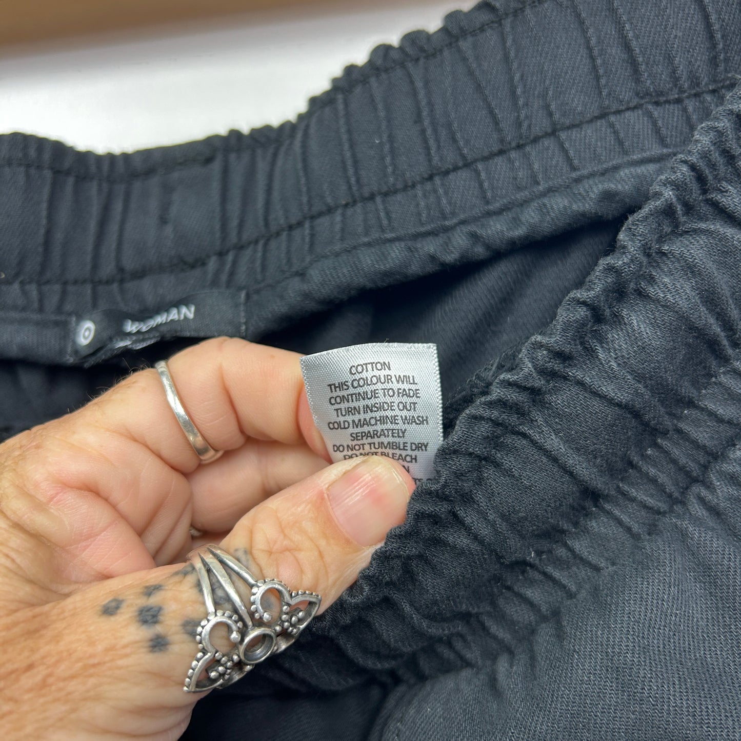 Target Jogger Pants Size 16 Black Pockets Cotton Drawstring