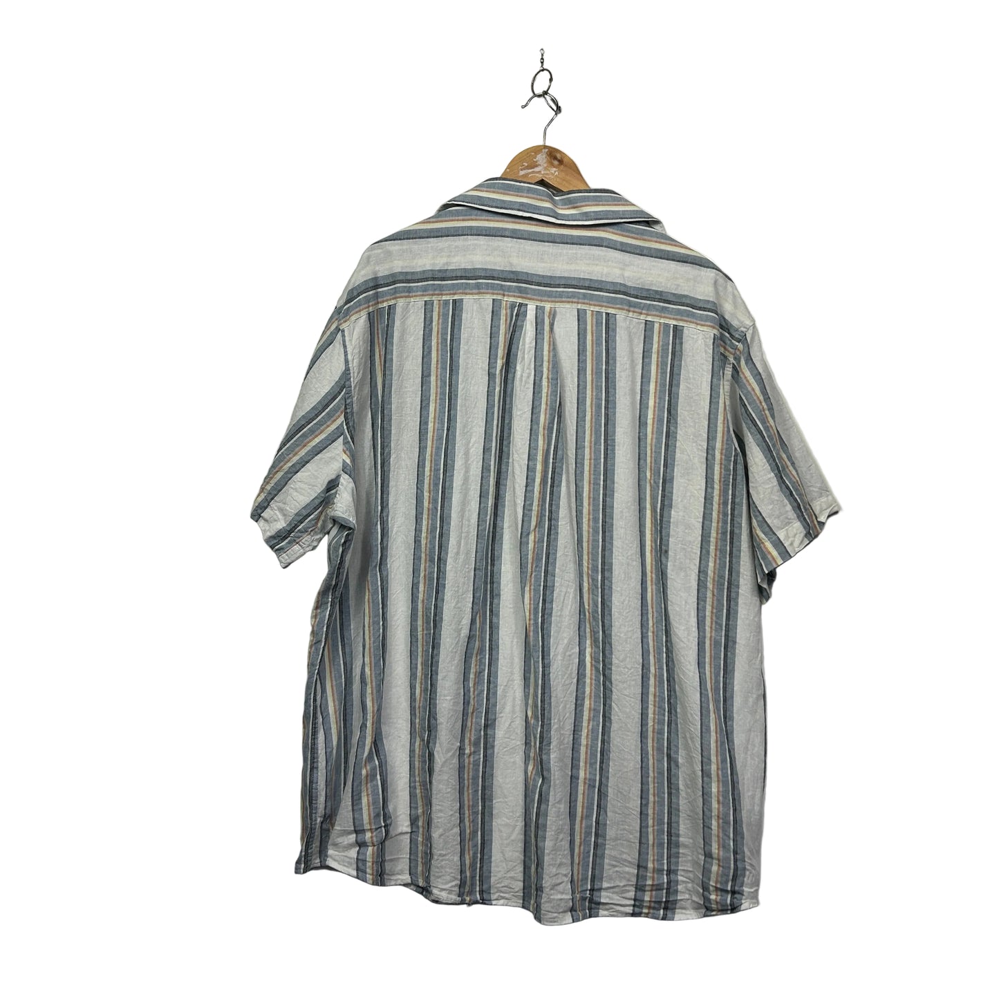 Johnny Bigg Grey & White Striped Shirt - Size 5XL