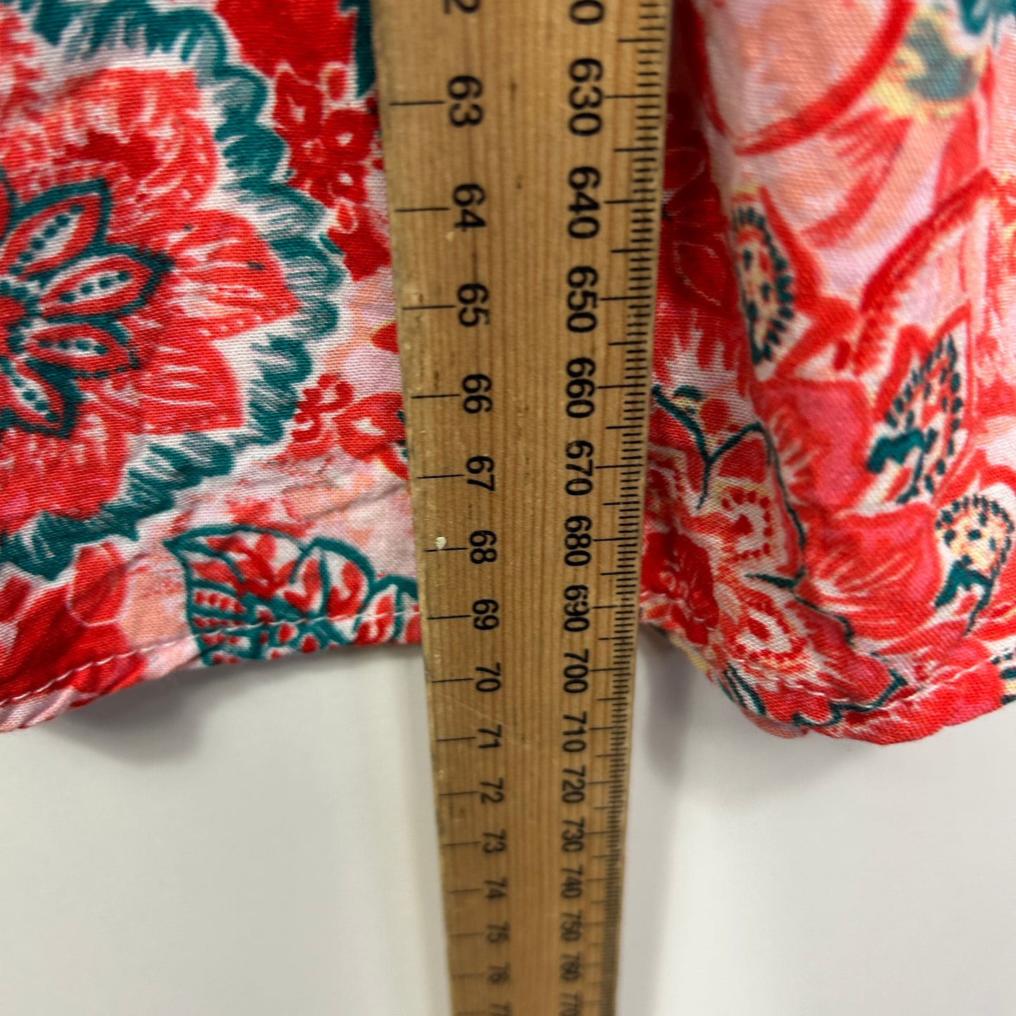 Rivers Top Size 20 Multicoloured Paisley Print Viscose Roll Tab Sleeve