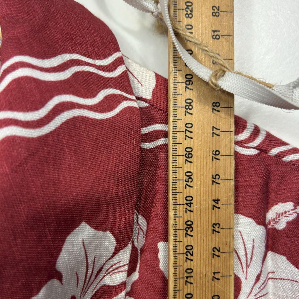 Avella Red Floral Print Short Sleeve Shirt - Size 18
