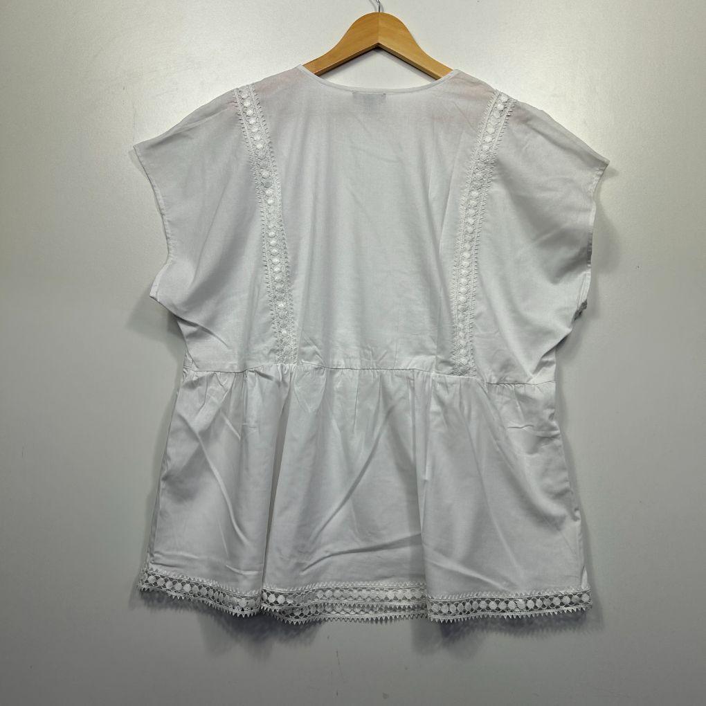 Autograph Cotton White Top - Size 20