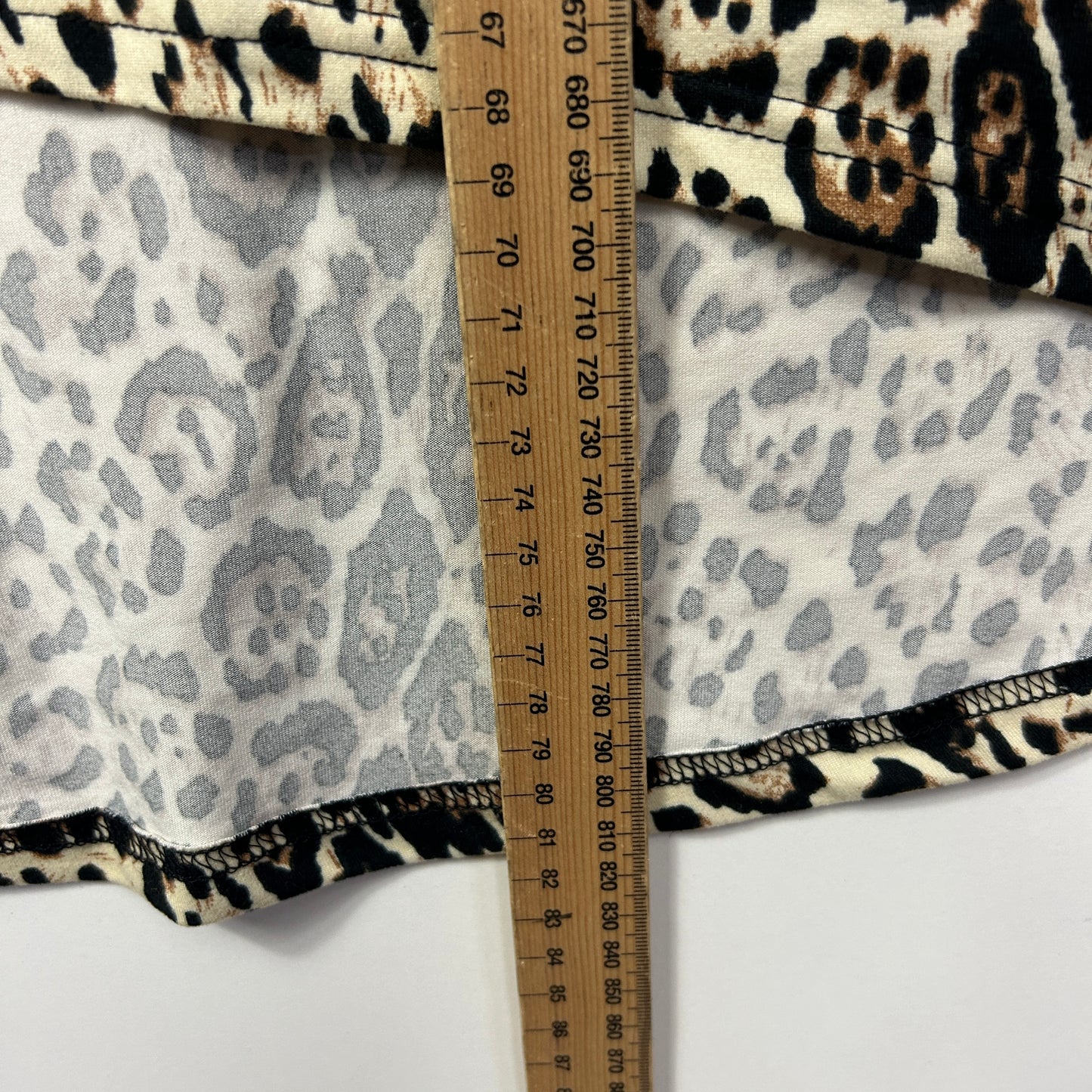Freez Top Size 2XL Animal Print 3/4 Sleeve