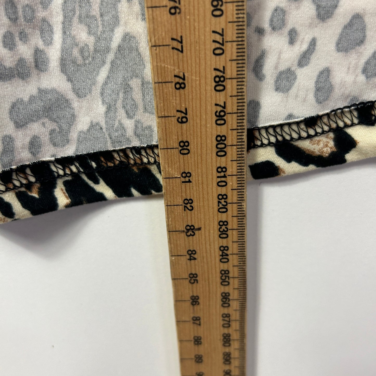 Freez Top Size 2XL Animal Print 3/4 Sleeve