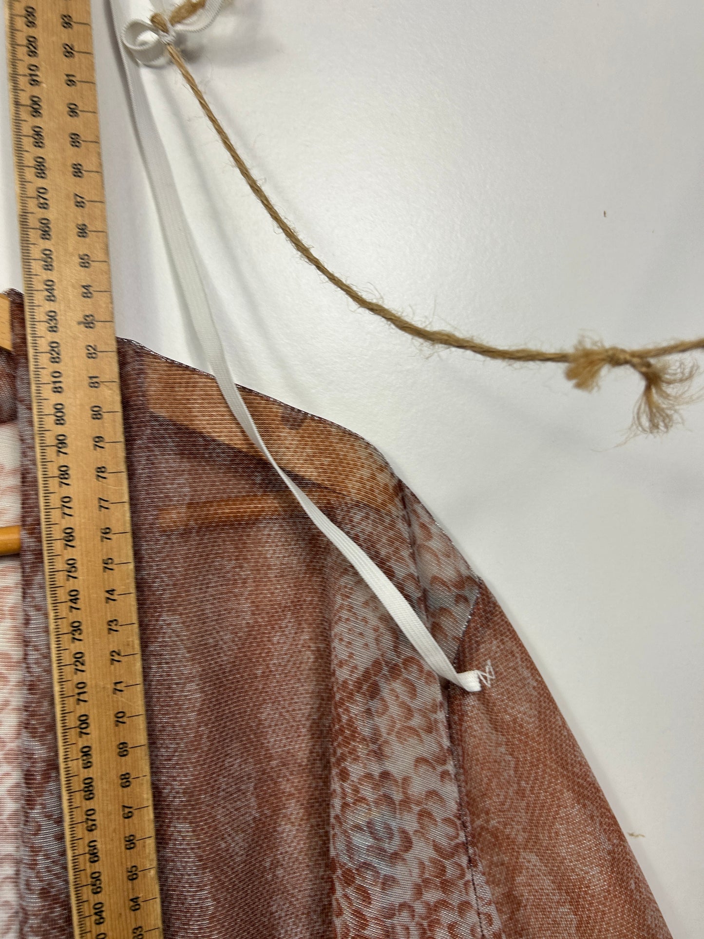 Vintage Eve Hunter Brown Sheer Kimono - Size 20