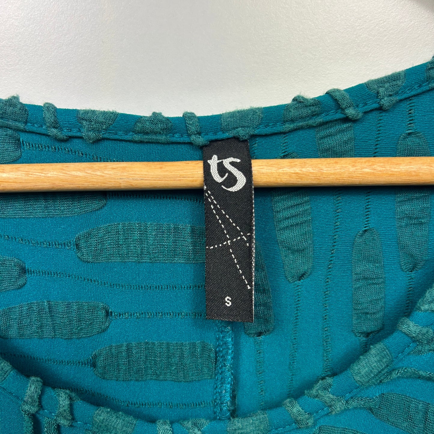 Taking Shape Top Size 16 Small Plus Teal Short Sleeve Textured
