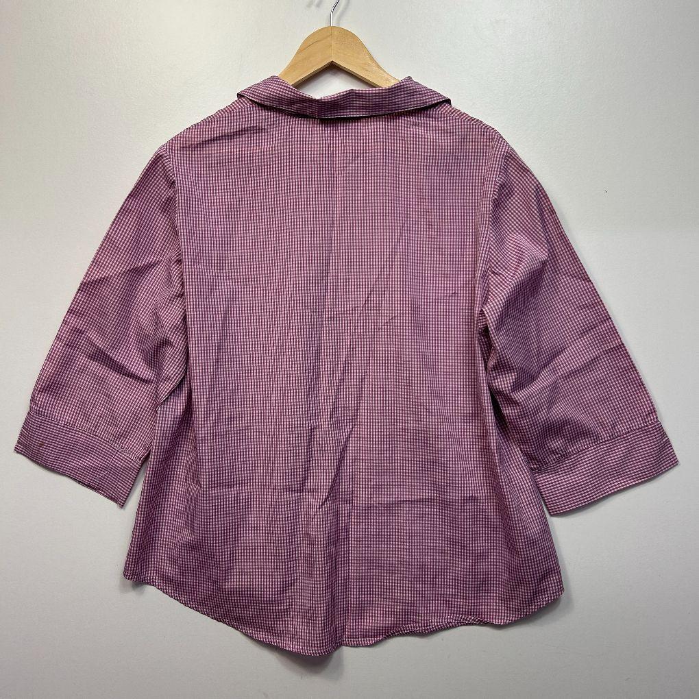 Vintage Miller's Gingham Check Pink Shirt - Size 18