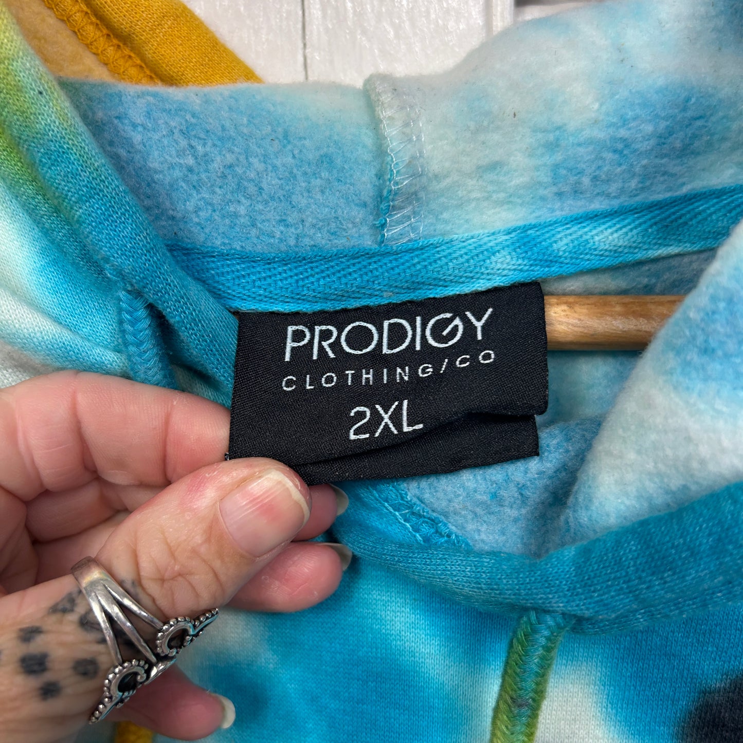 Prodigy Mens Hoodie Jumper Size 2XL Fleece Tie Dye