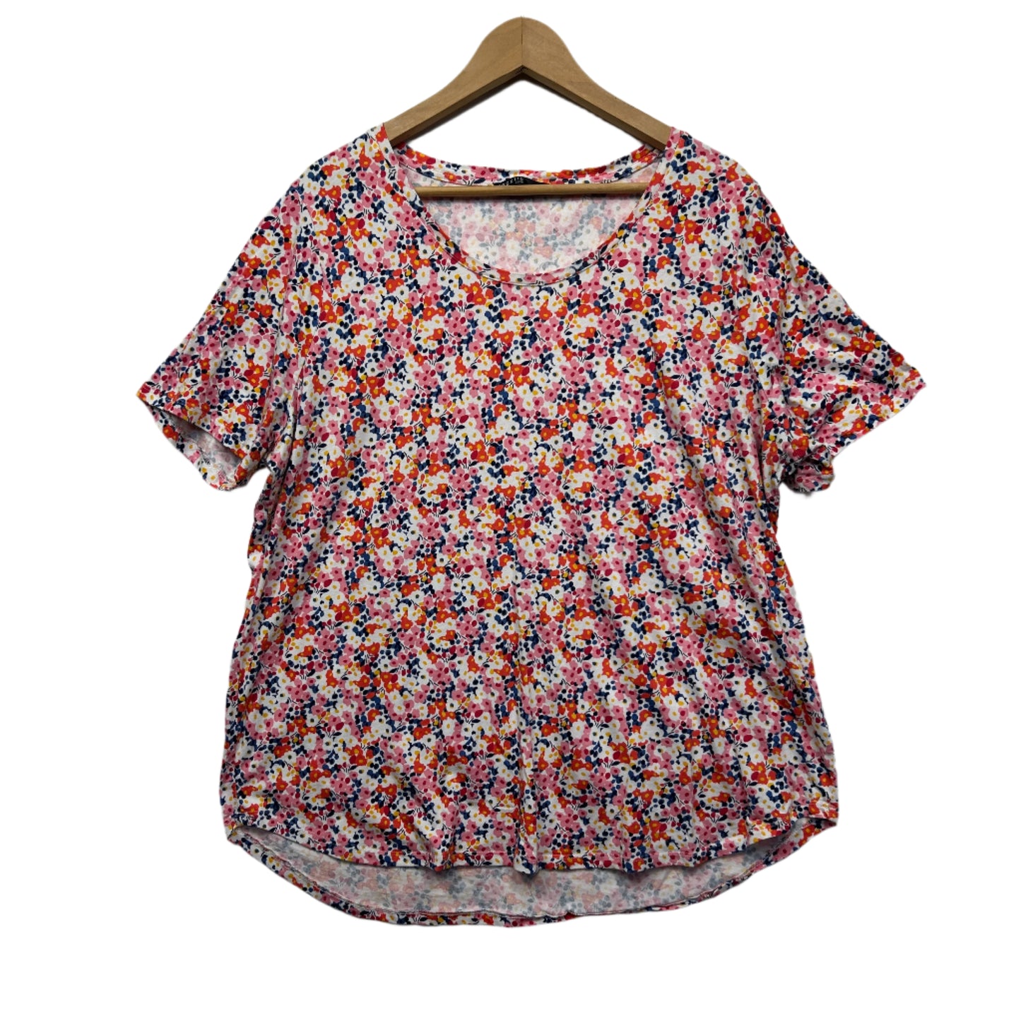 Regatta Curve Top Size 22 Floral Short Sleeve 100% Cotton