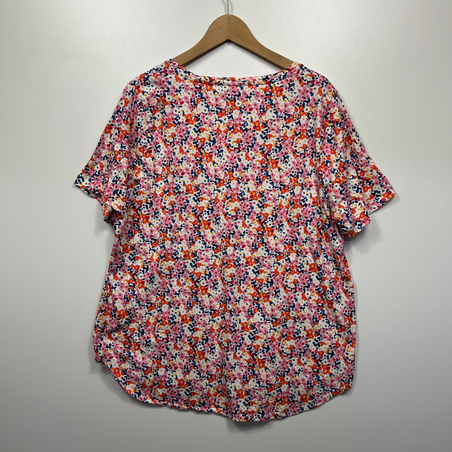 Regatta Curve Top Size 22 Floral Short Sleeve 100% Cotton