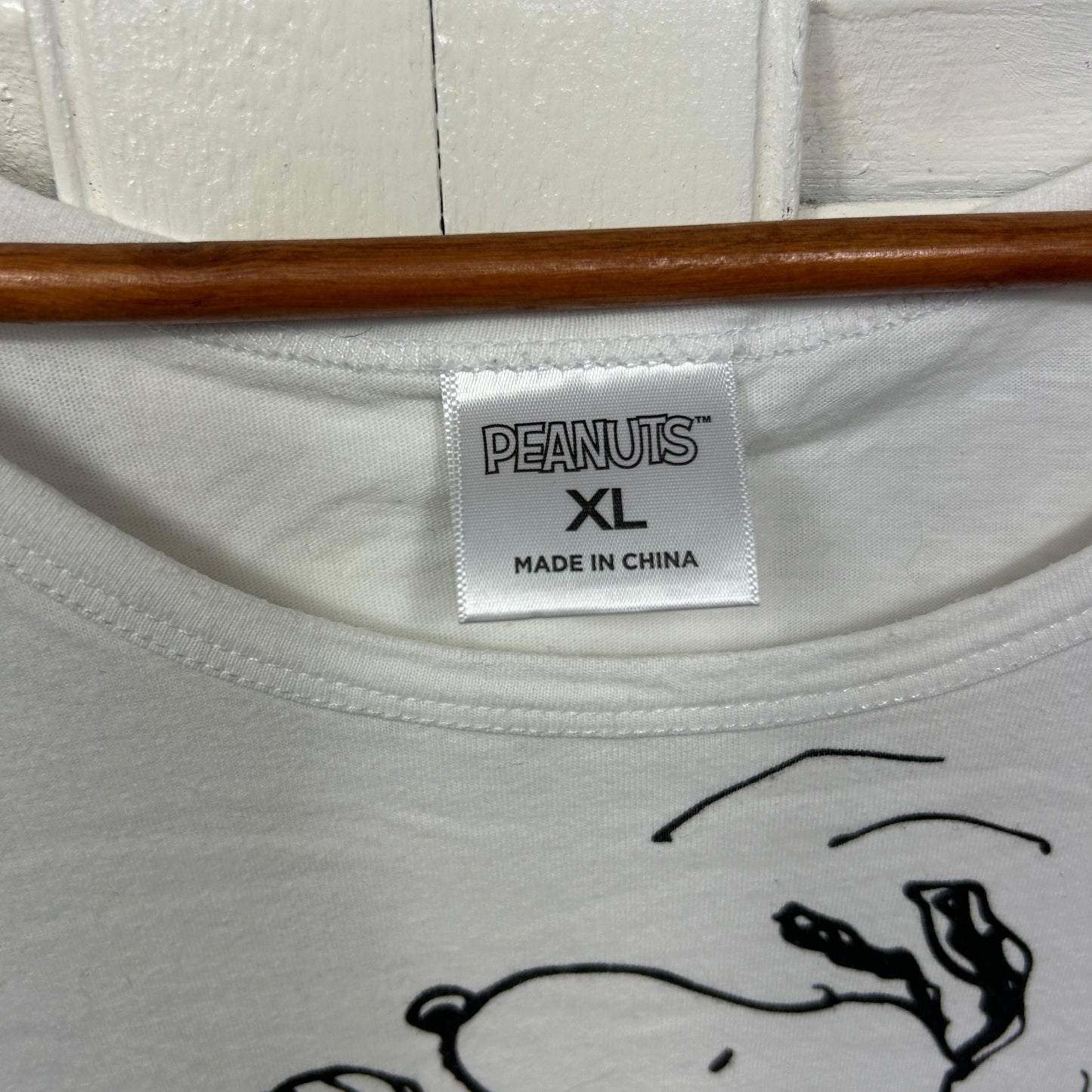 Peanuts Tank Top Size XL 16 White Sleeveless