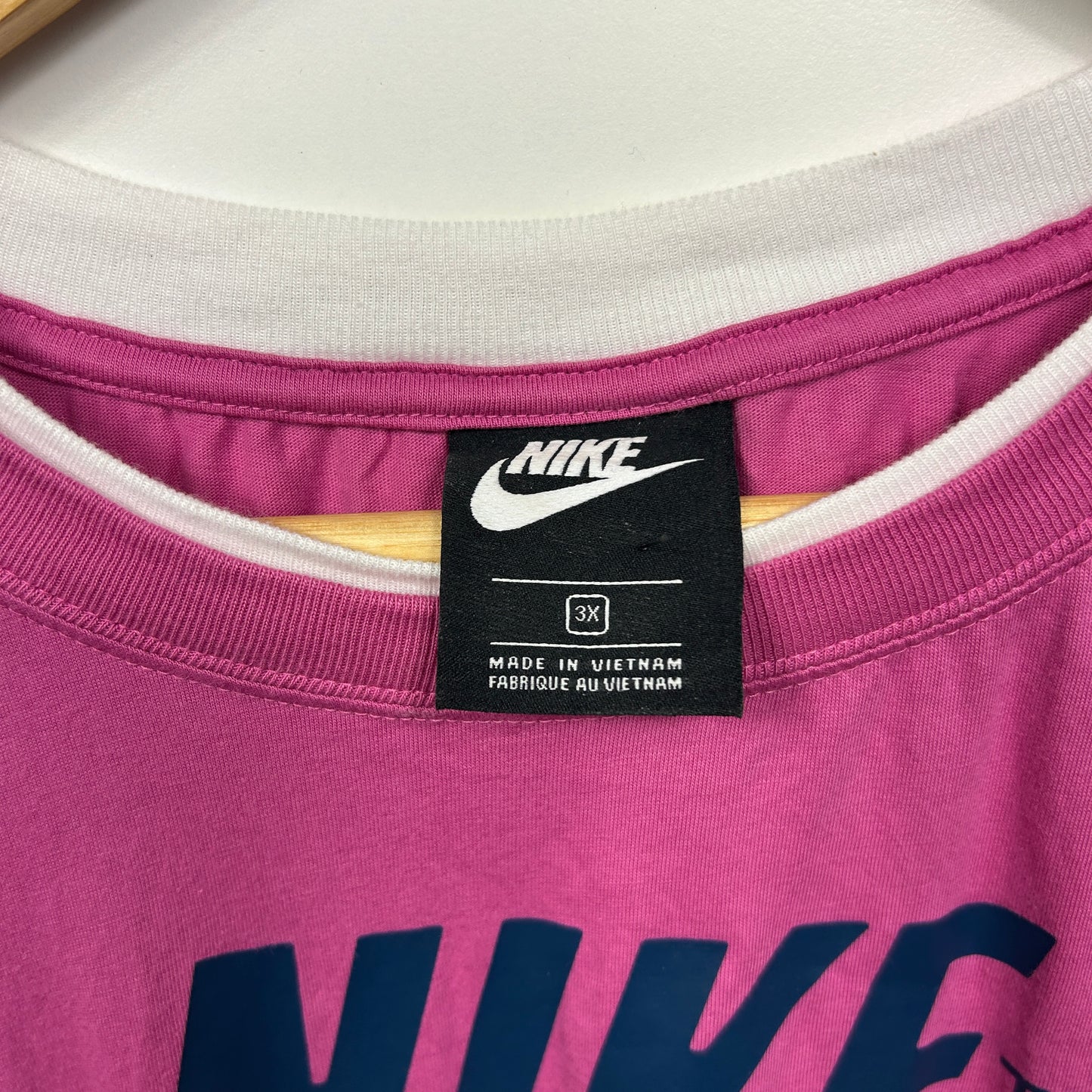 Nike Plus Tshirt Top Size 3XL 22 24 Pink Short Sleeve Activewear