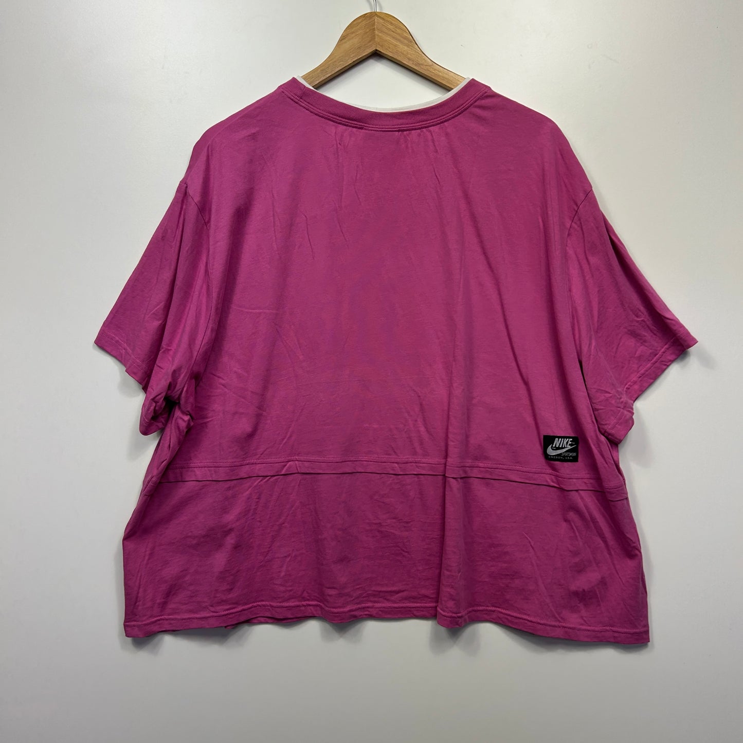 Nike Plus Tshirt Top Size 3XL 22 24 Pink Short Sleeve Activewear