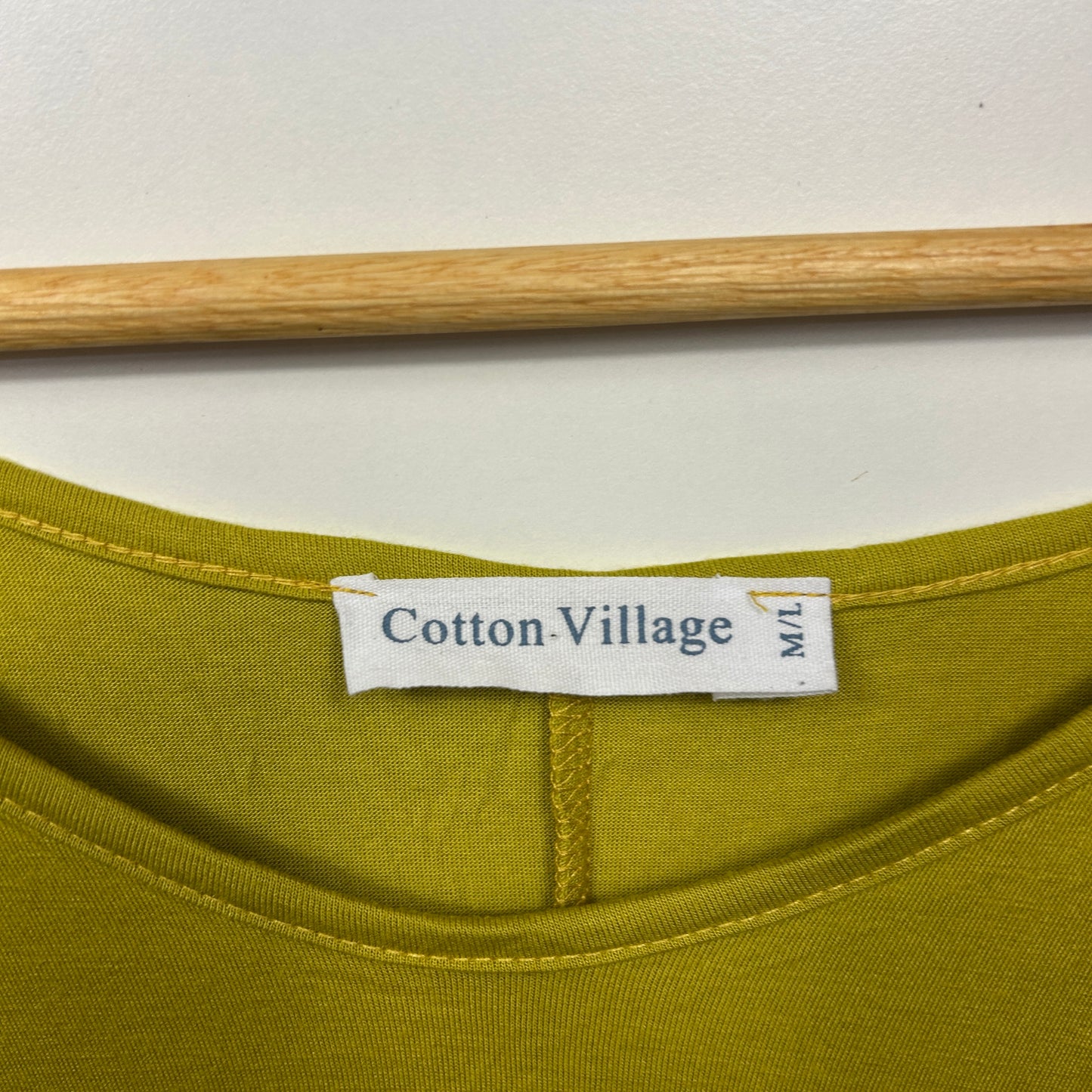Cotton Village Dress Size Medium Large 12 14 Long Sleeve