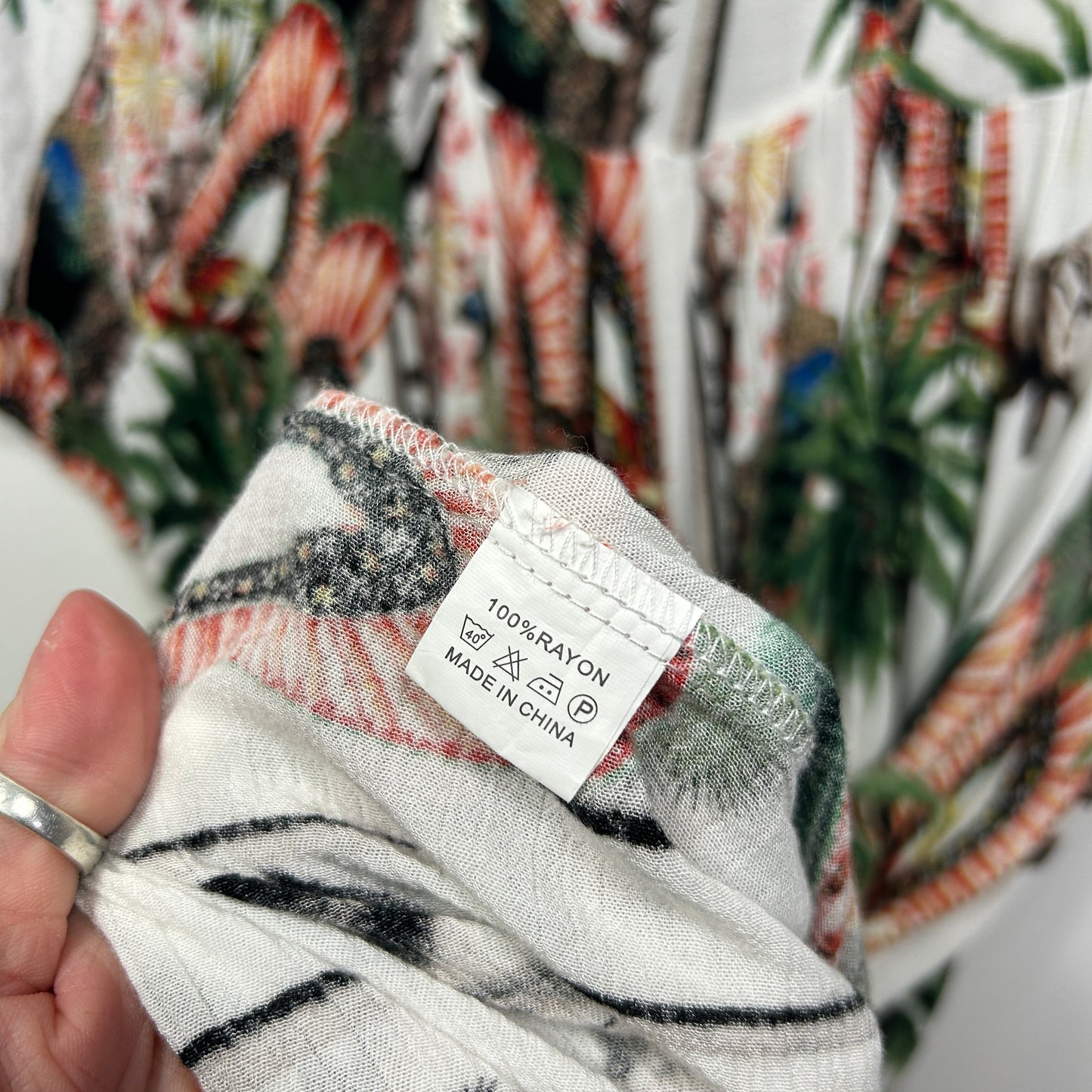 Jaase Maxi Boho Dress Size 14 Large White Floral Tropical