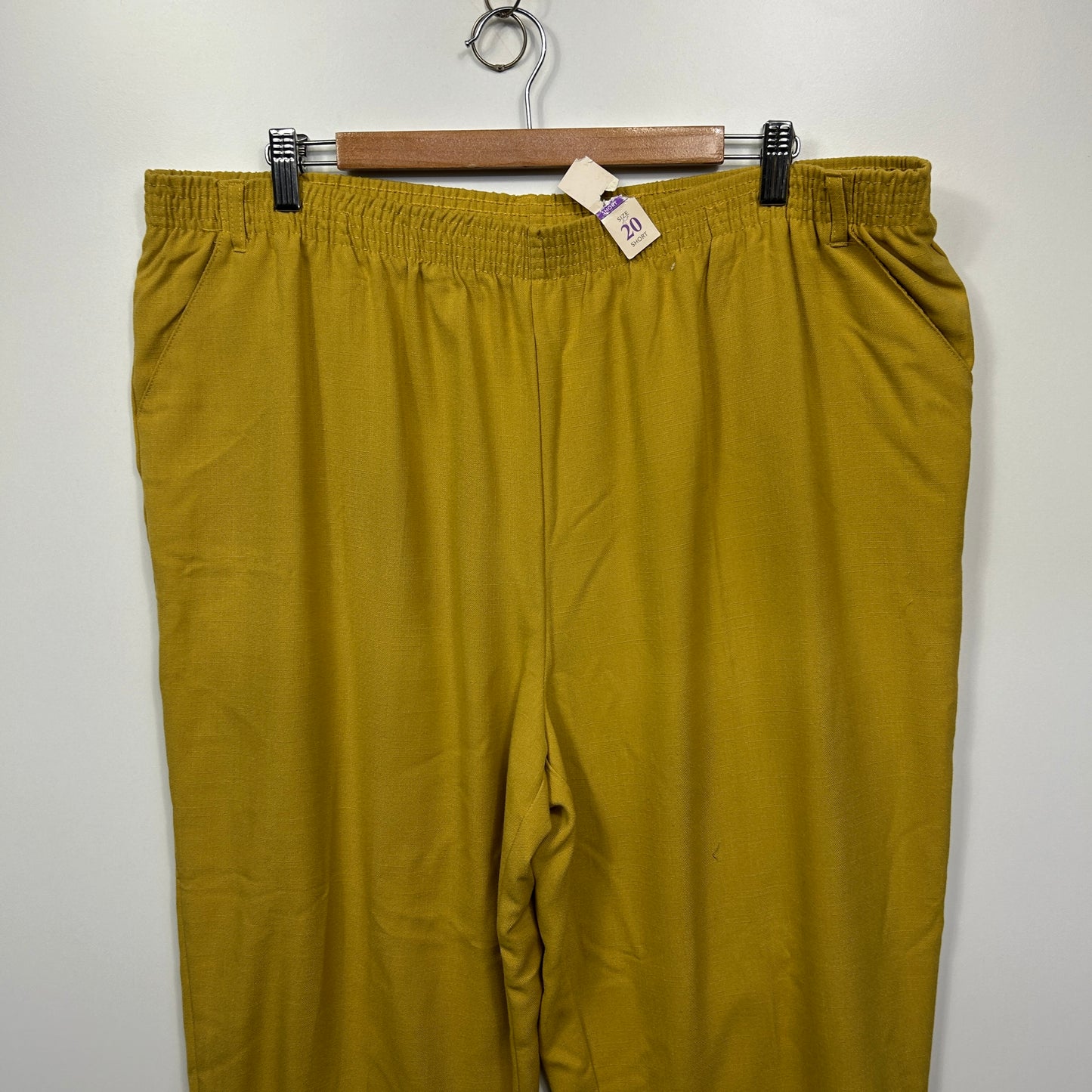 Millers Pants Size 20 Mustard Pockets Elastic Waist New