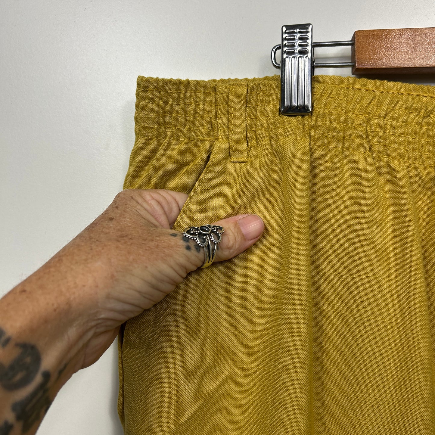 Millers Pants Size 20 Mustard Pockets Elastic Waist New