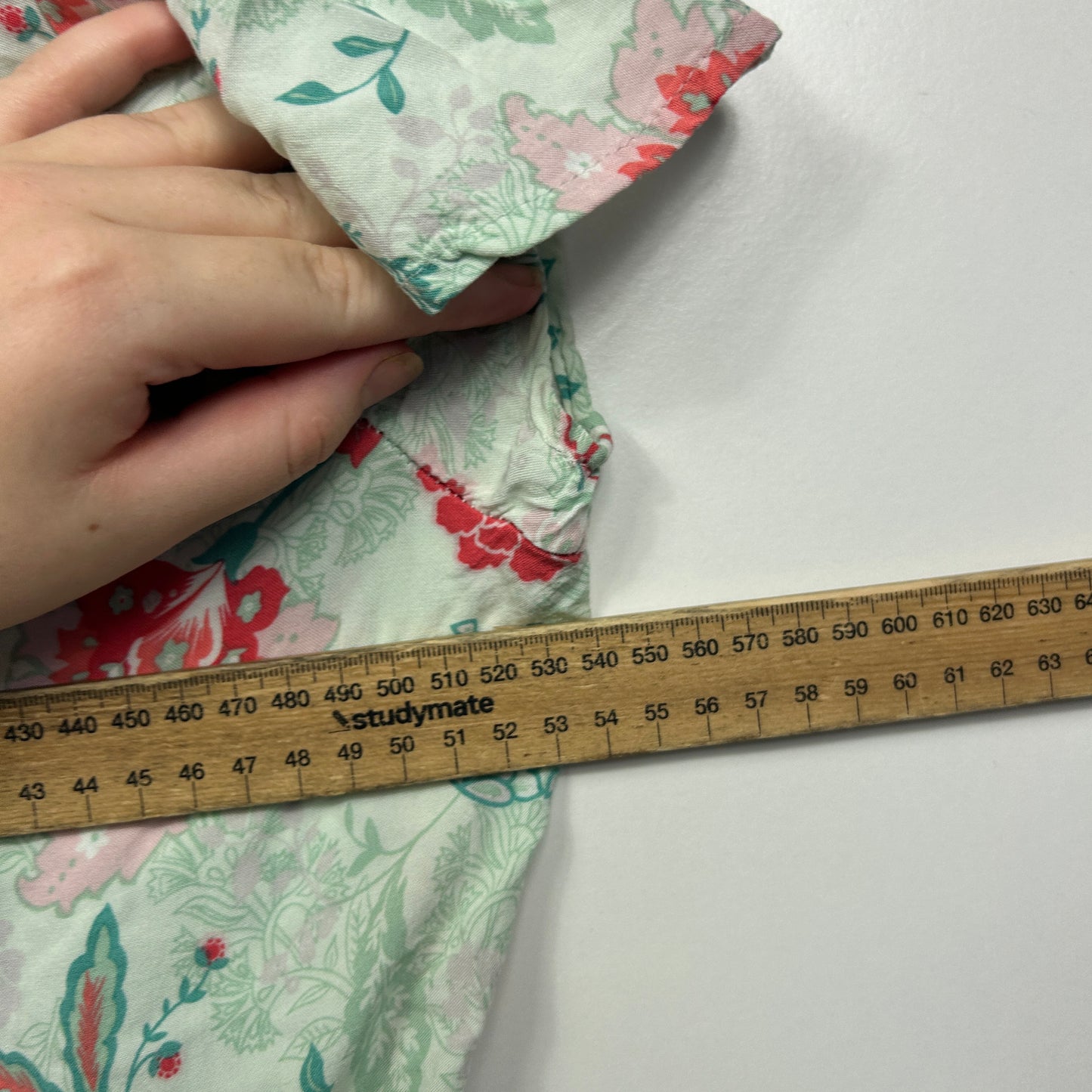 Rockmans Sage Green Floral Print Boho Dress - Size 18