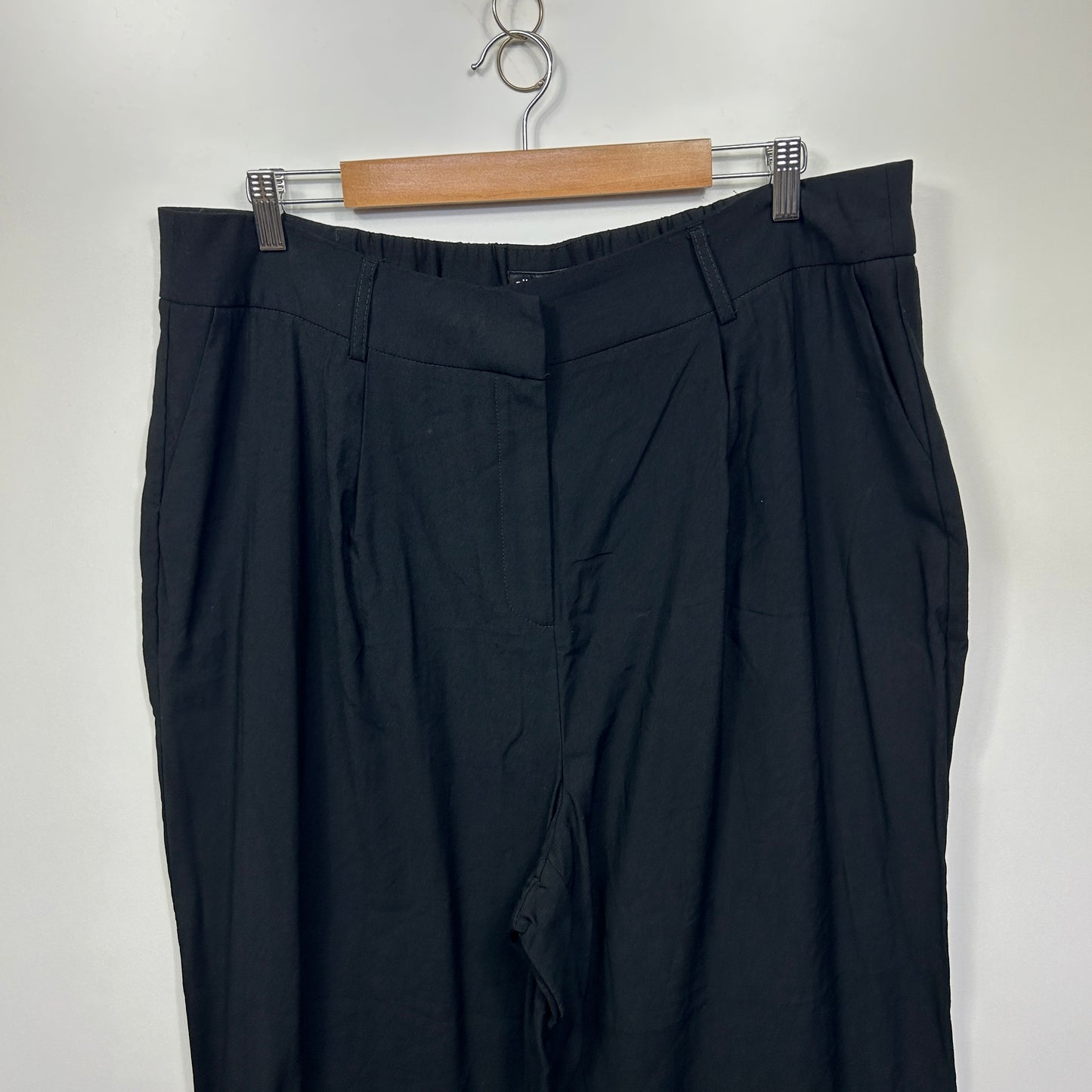 City Chic Pants Size 16 Small Plus Black Pockets Viscose Blend
