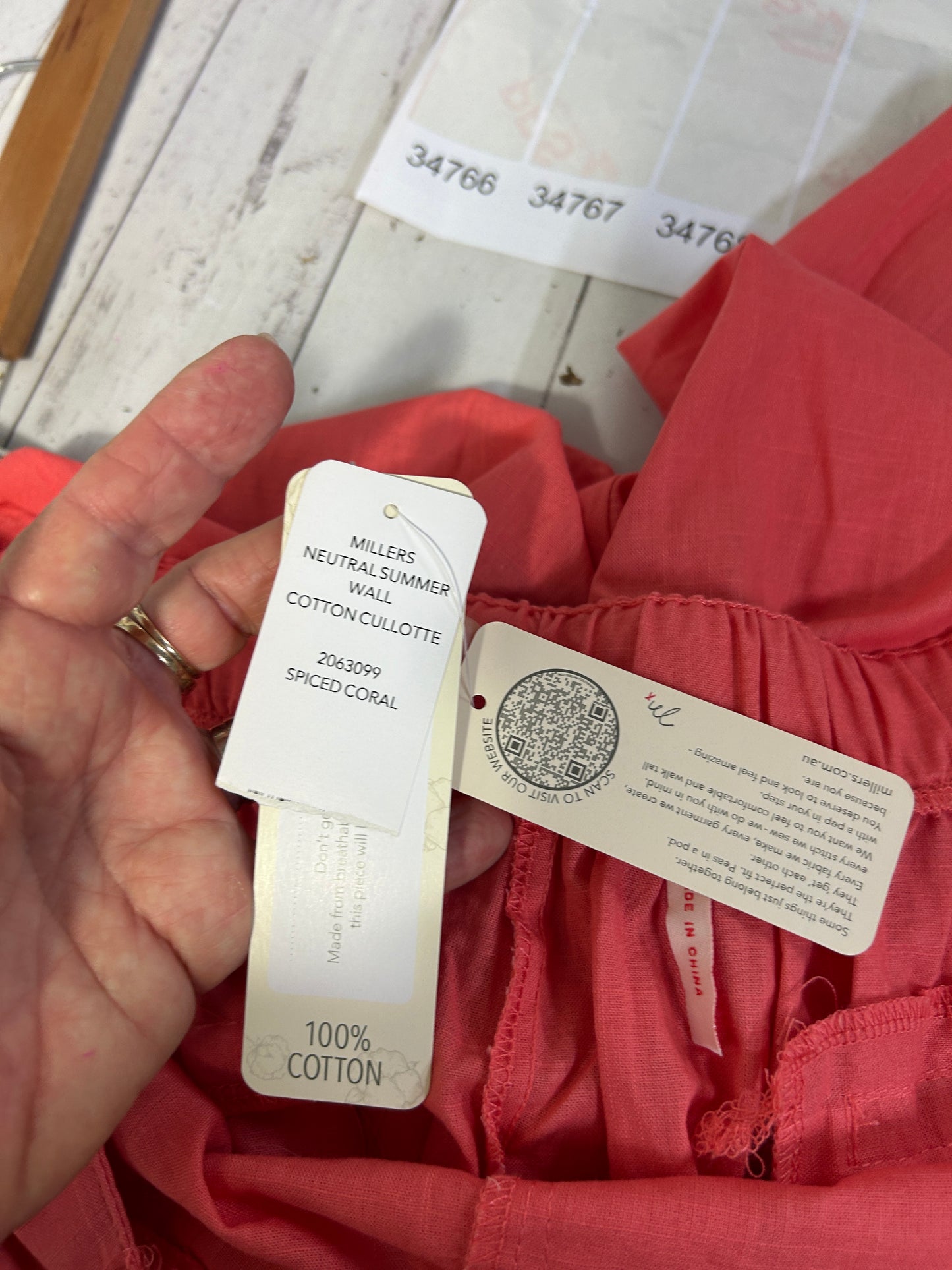 Millers Spiced Coral Pull-On Cullotte Pants - Size 22