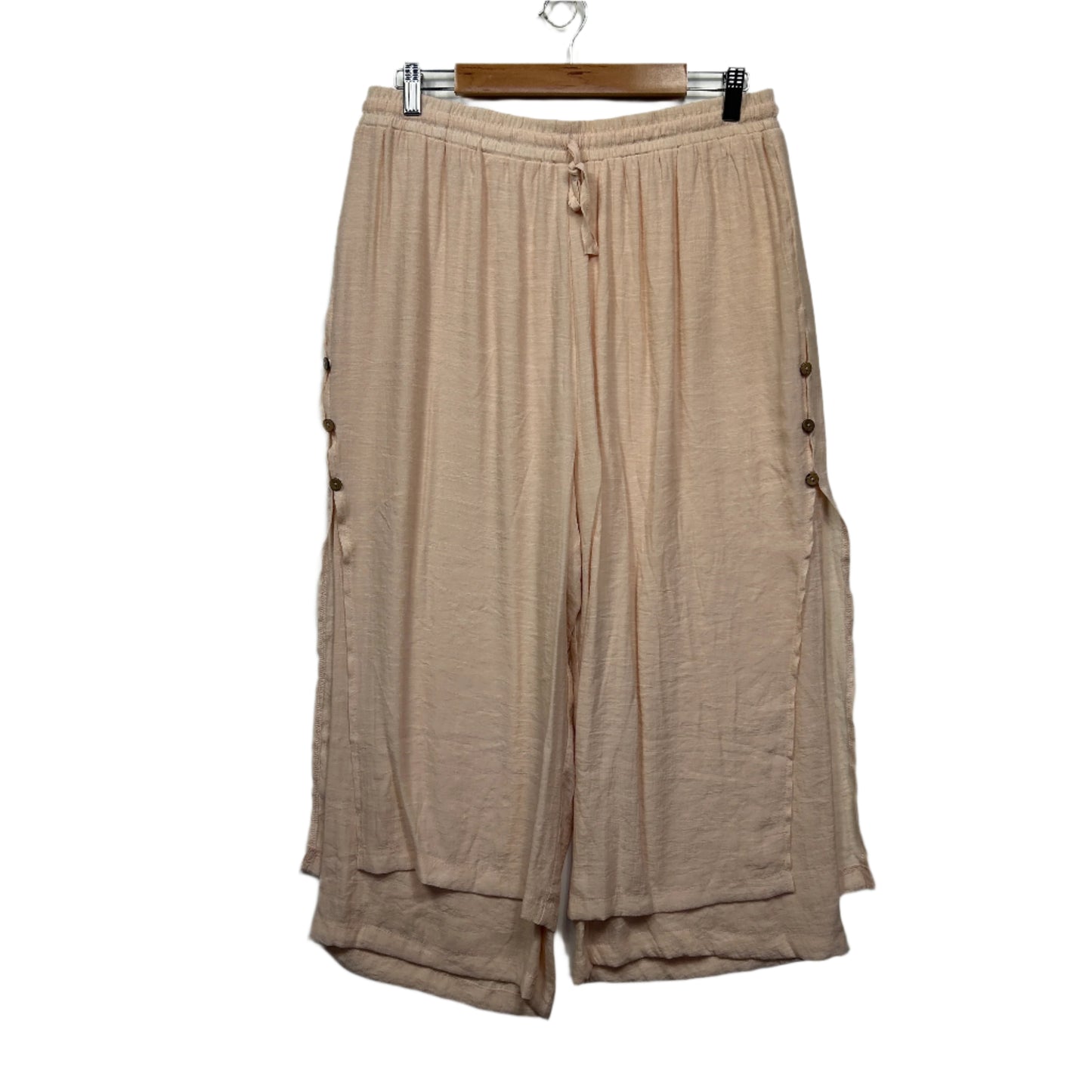 La Mode Plus Size 16 18 Cotton Blend Layered Drawstring Waist