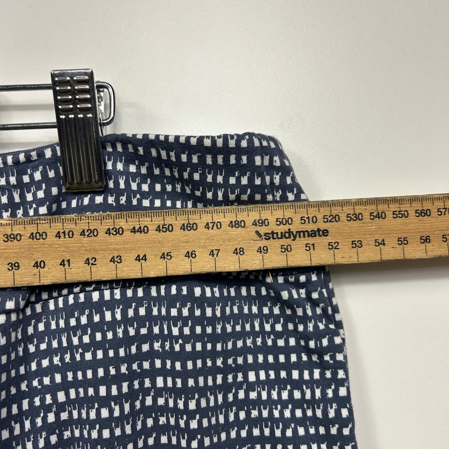 Taking Shape Cropped Pants Size 22 Petites Blue White Checked Pockets