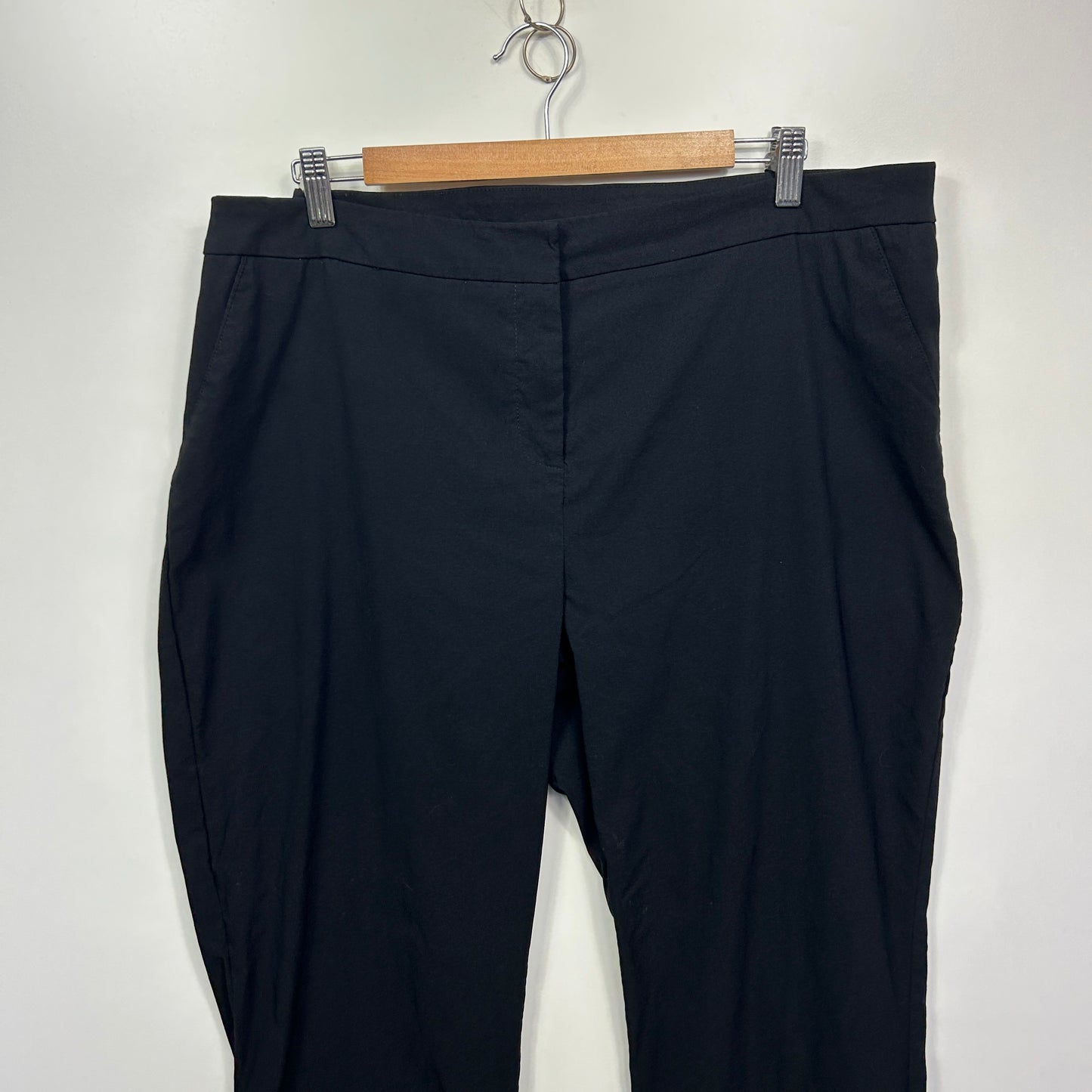 Edited Pants Size 22 Black Pockets Zip Fly