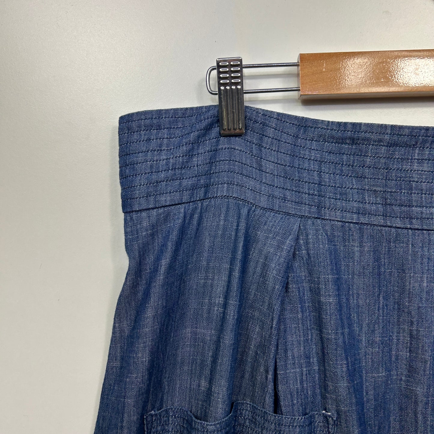 Zapelle Skirt Size 18 Blue Chambray 100% Cotton