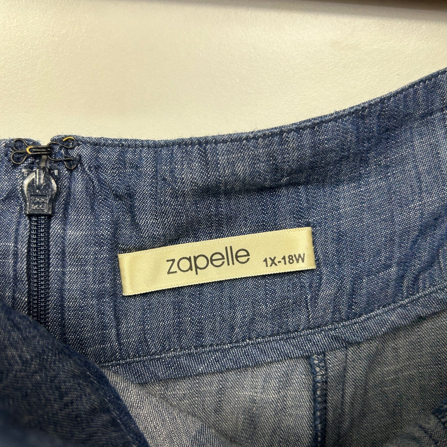 Zapelle Skirt Size 18 Blue Chambray 100% Cotton