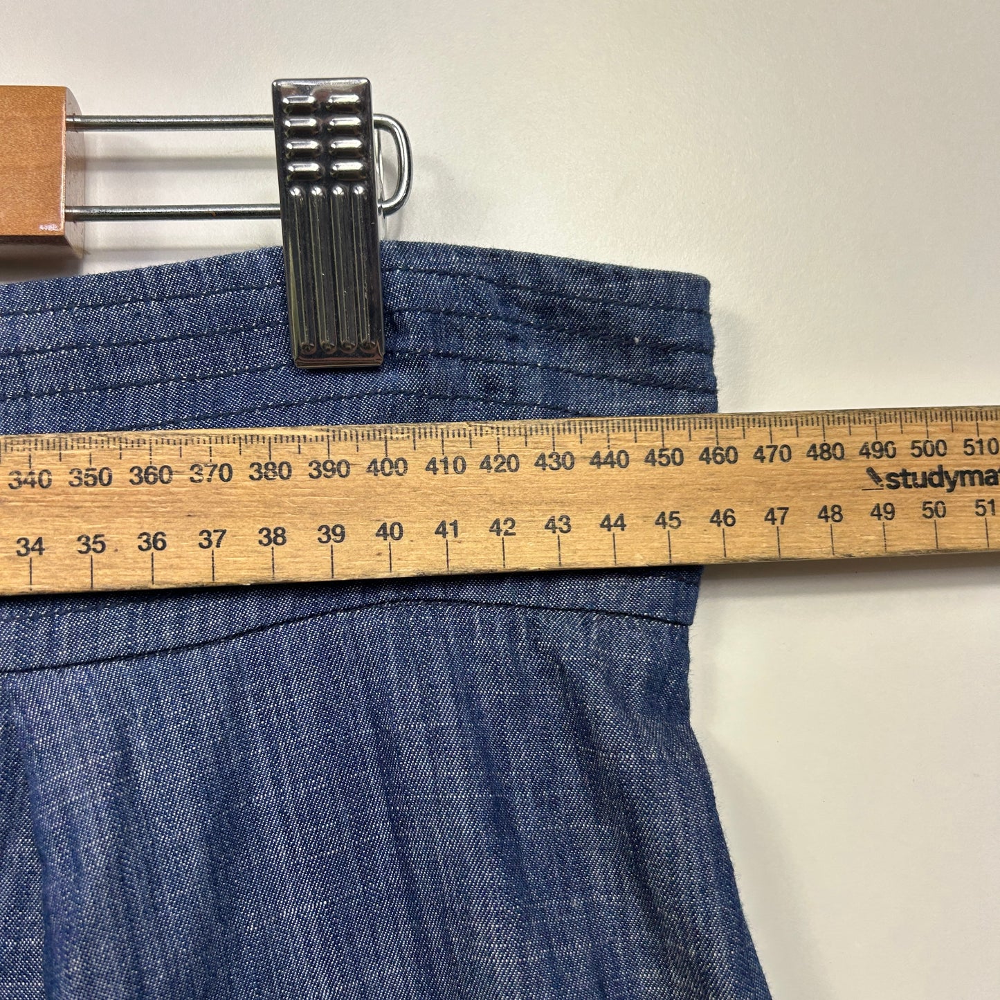 Zapelle Skirt Size 18 Blue Chambray 100% Cotton