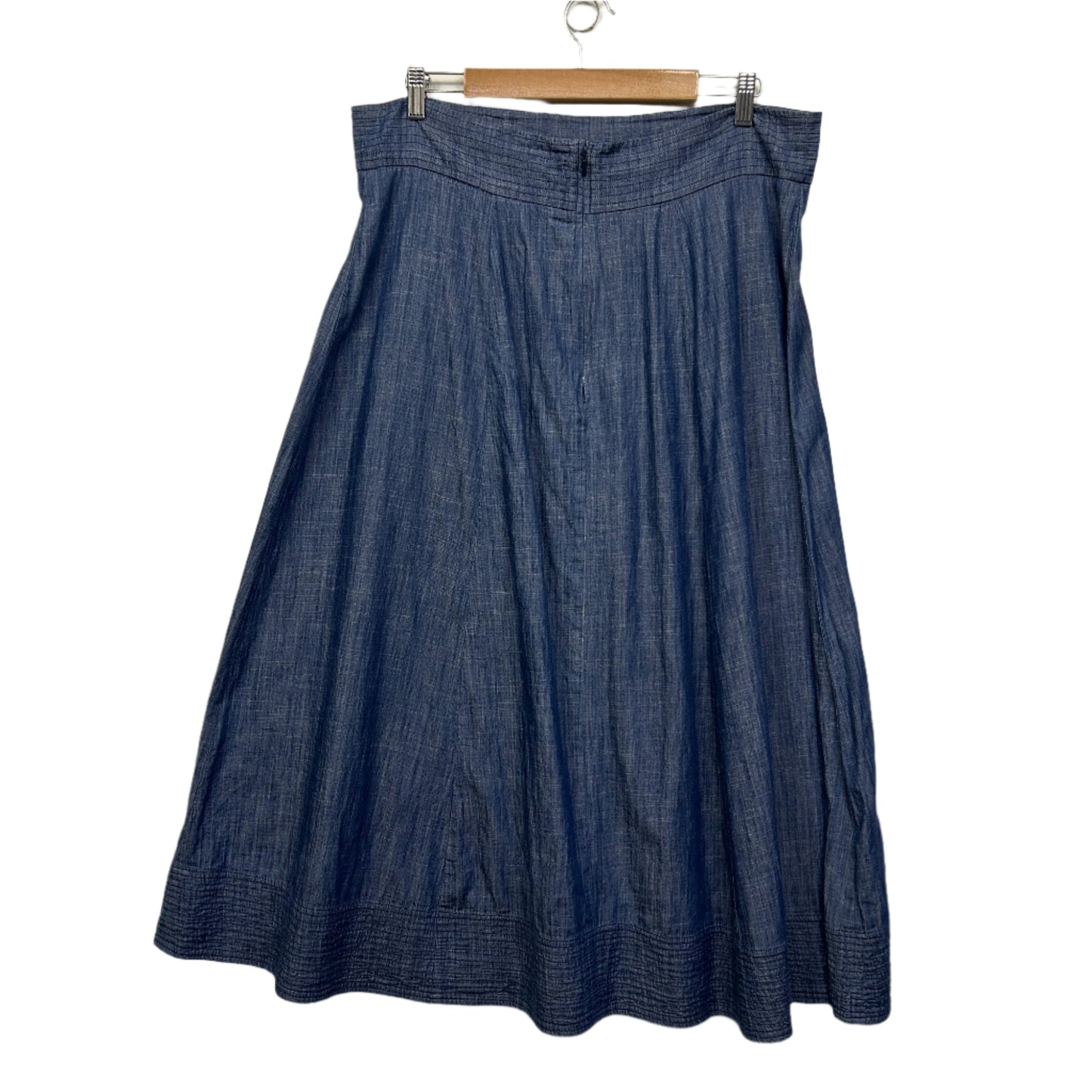 Zapelle Skirt Size 18 Blue Chambray 100% Cotton