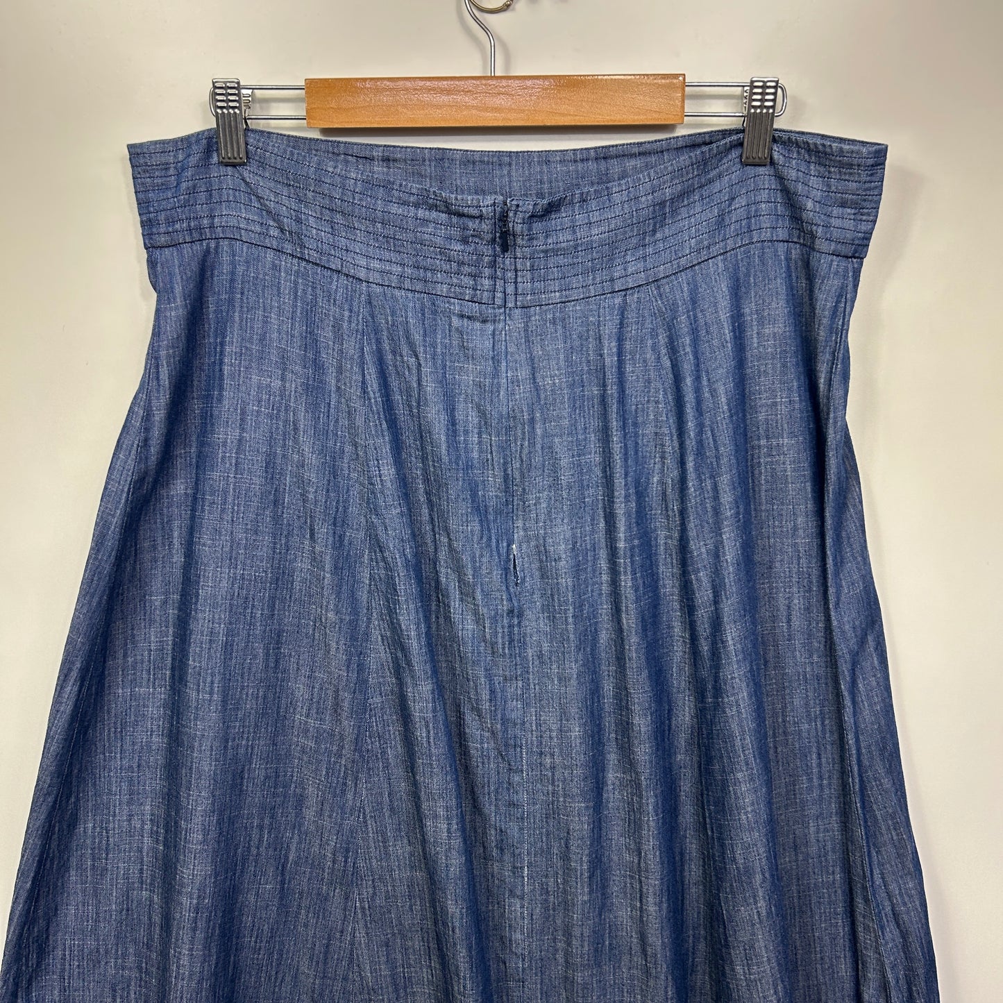 Zapelle Skirt Size 18 Blue Chambray 100% Cotton