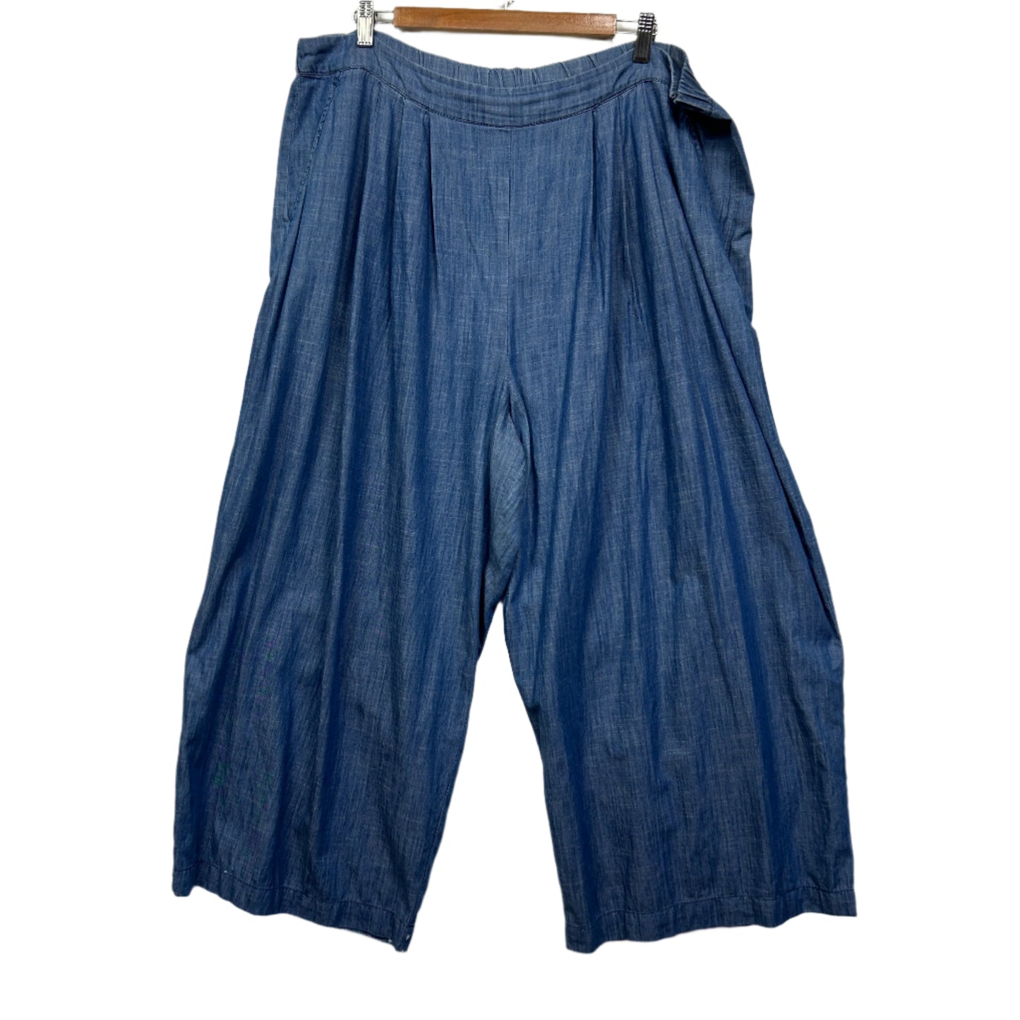 Wayward Fancies eShakti Pants Size 18 Pockets Chambray Blue
