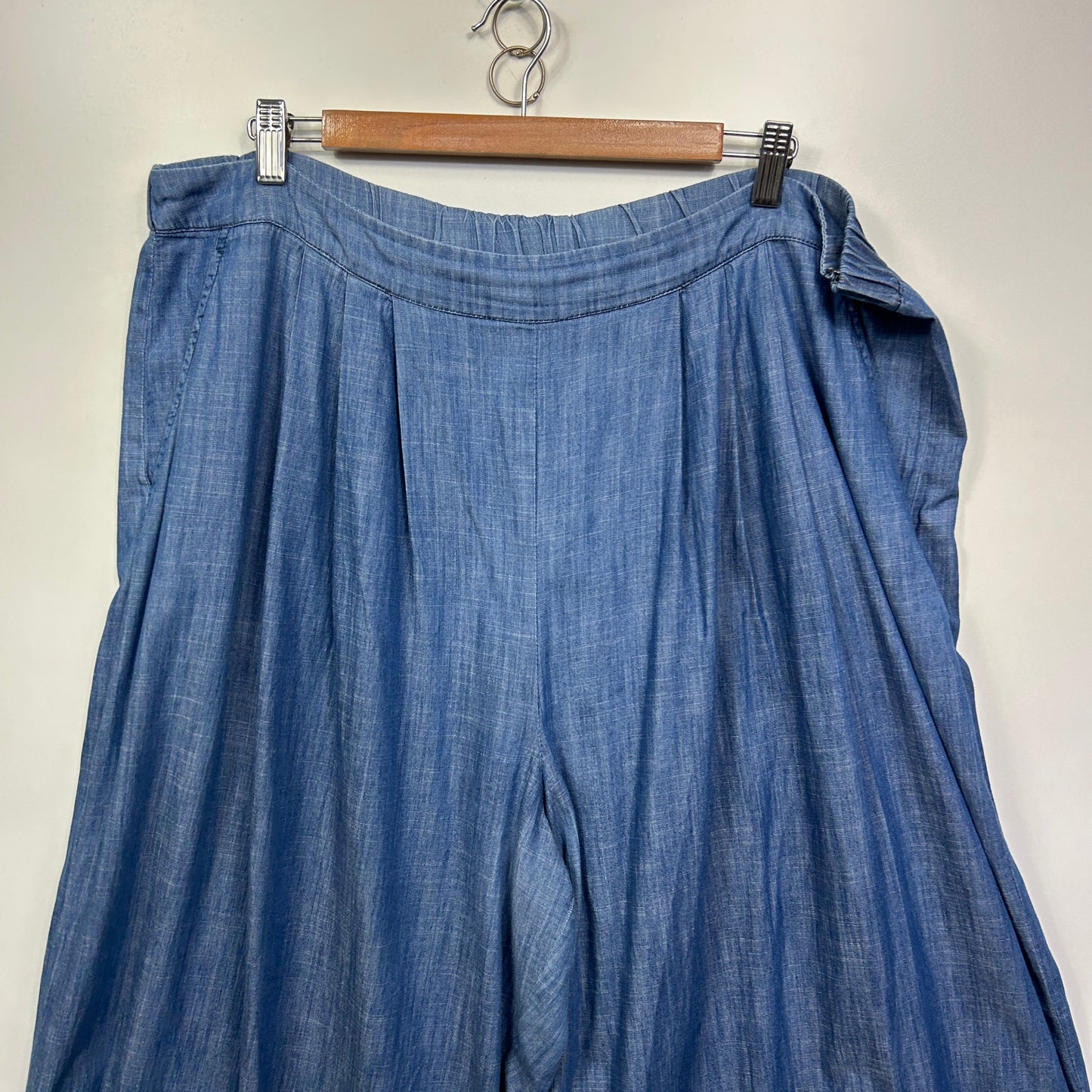 Wayward Fancies eShakti Pants Size 18 Pockets Chambray Blue