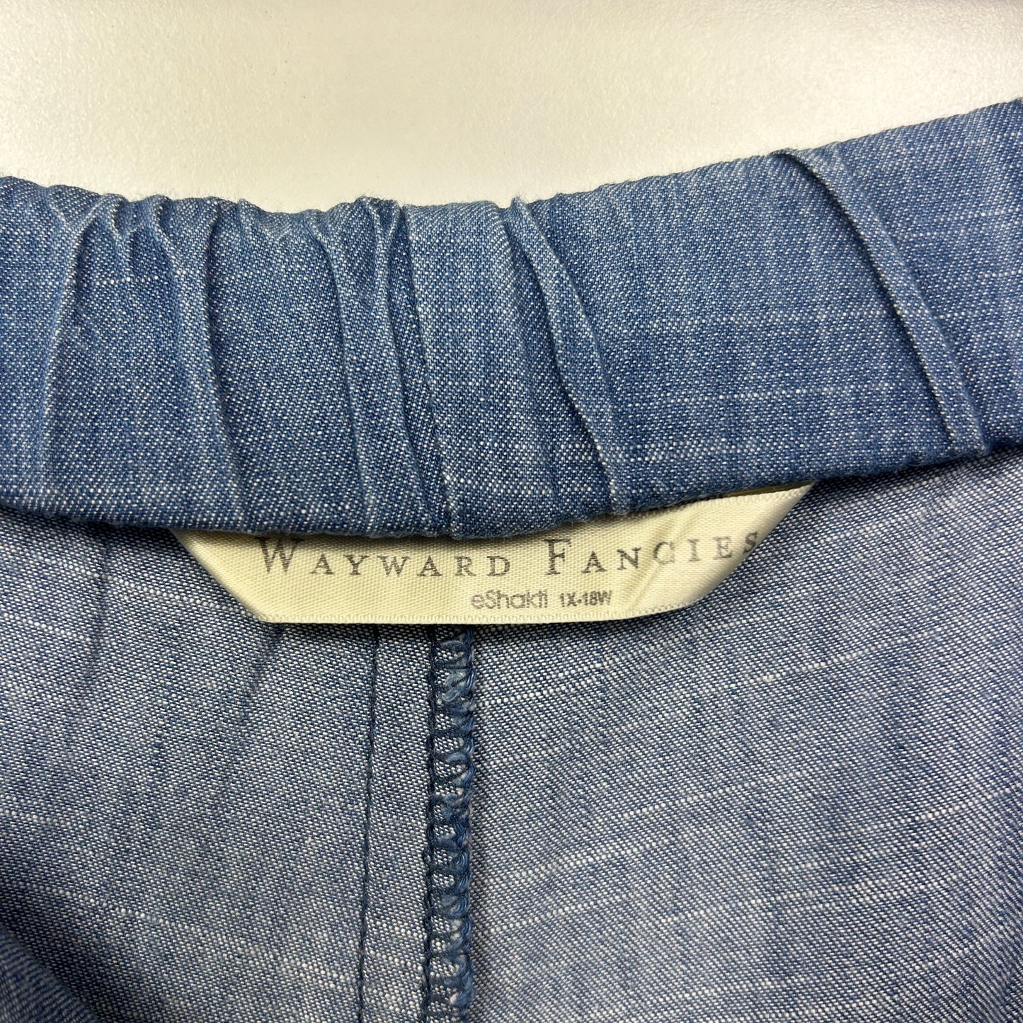 Wayward Fancies eShakti Pants Size 18 Pockets Chambray Blue