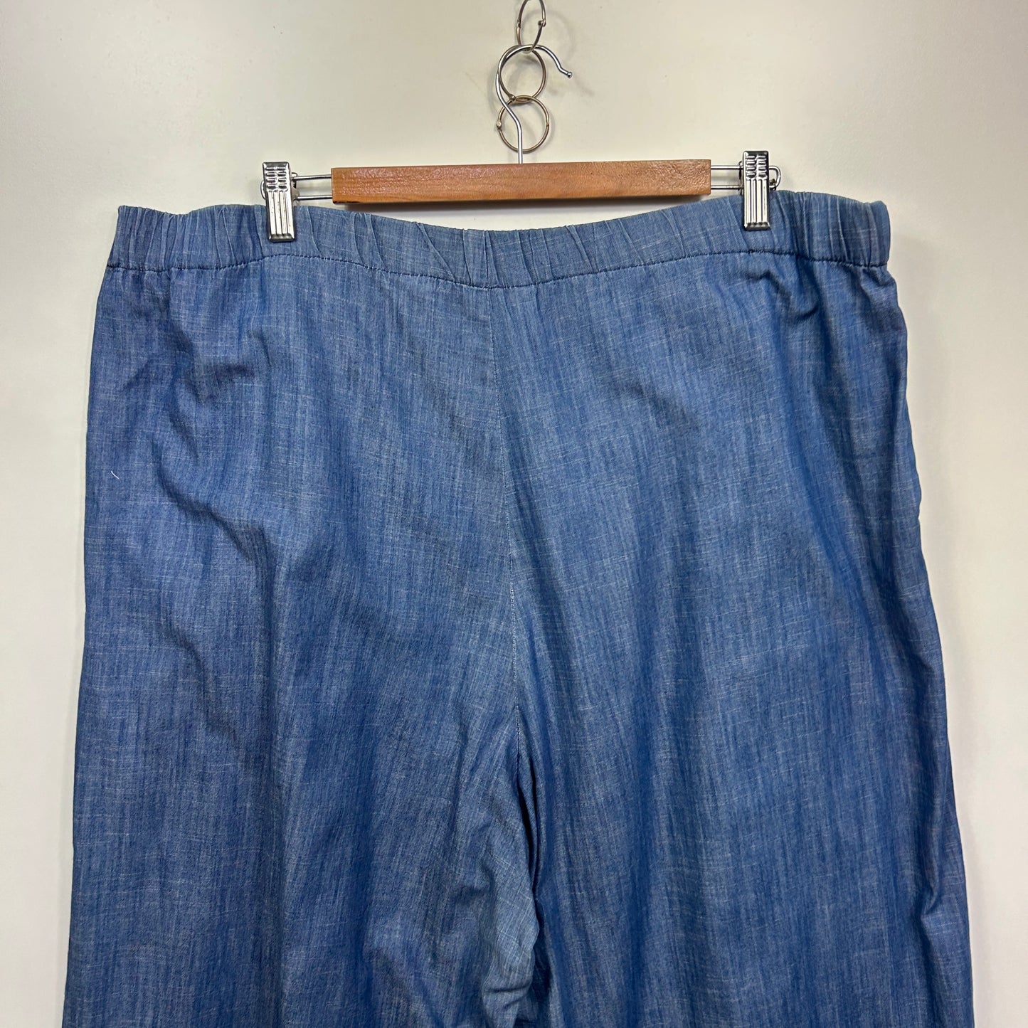 Wayward Fancies eShakti Pants Size 18 Pockets Chambray Blue