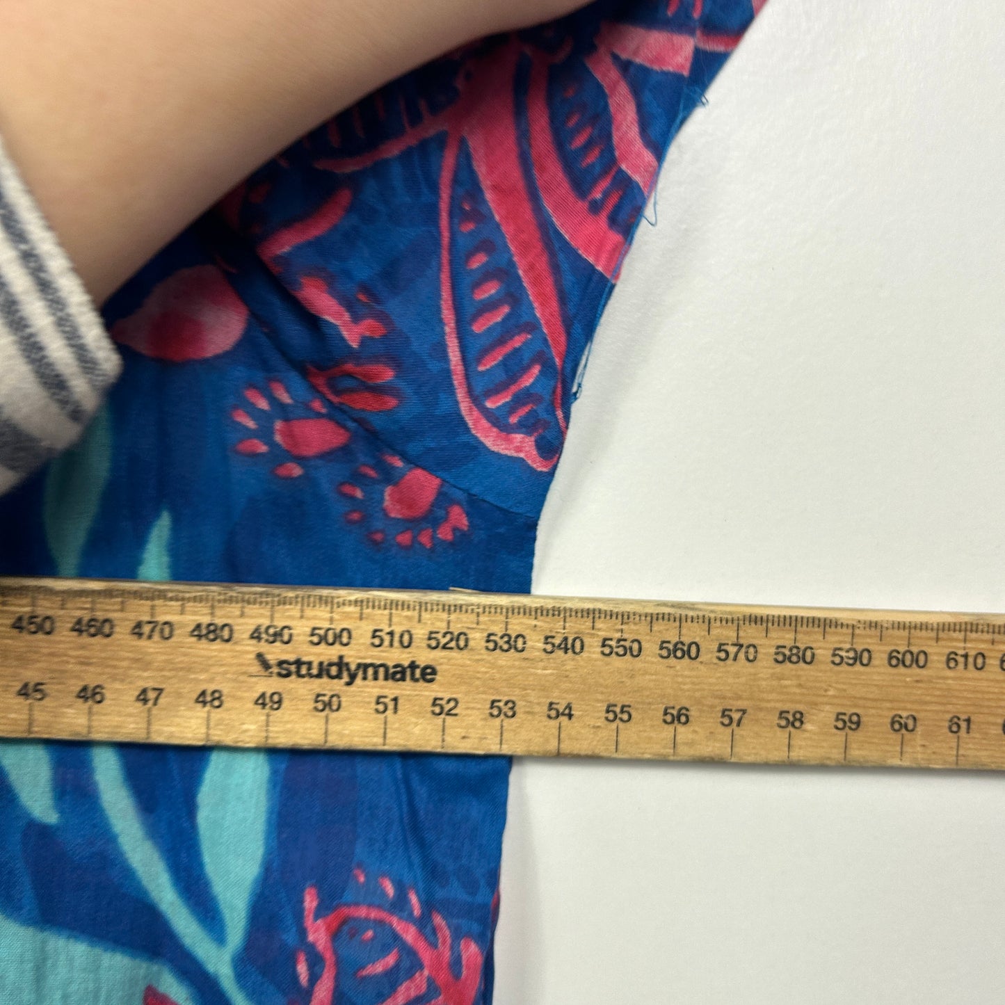 One Summer Navy Blue Tropical Floral Top - Size 12